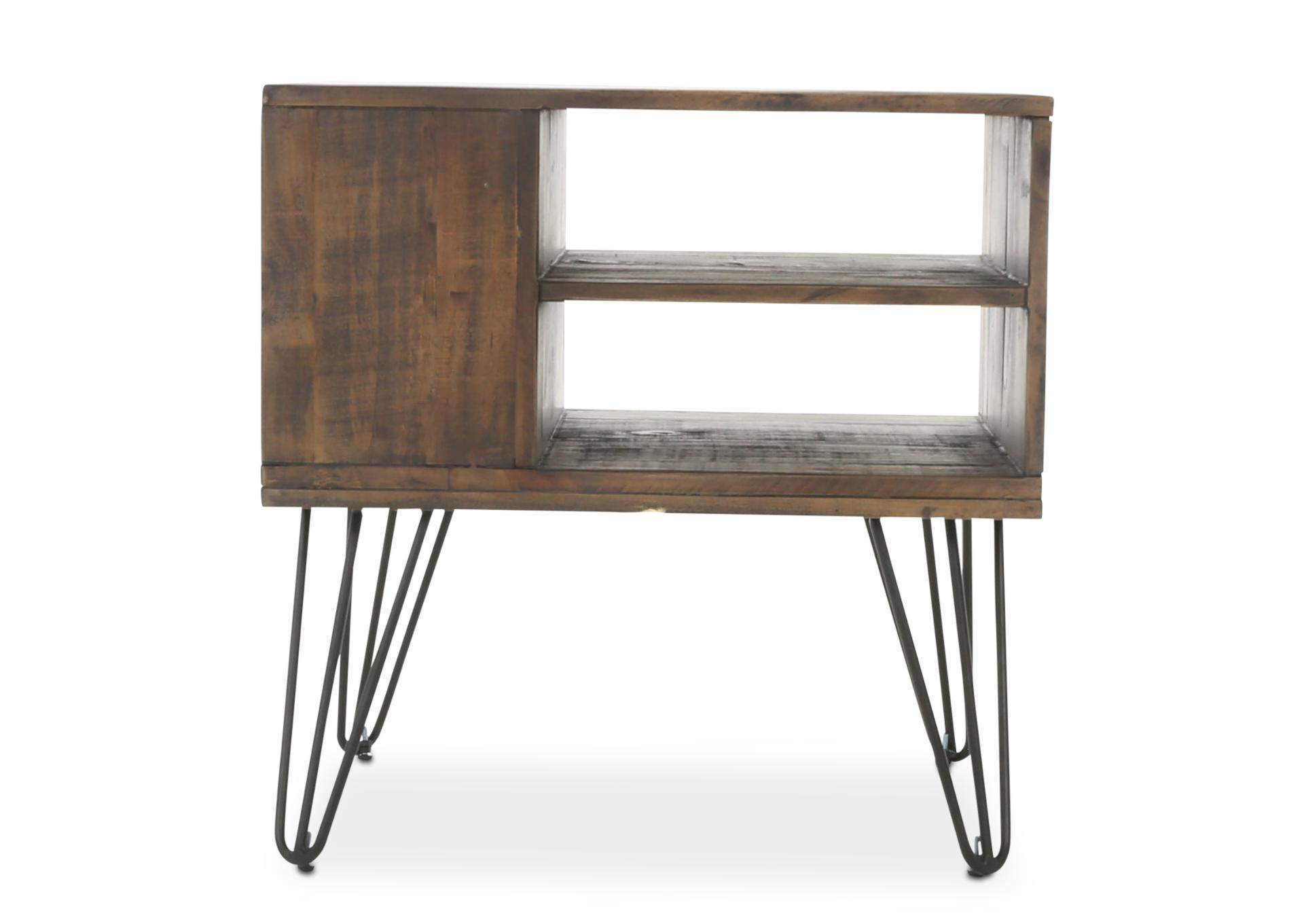 SOL SQUARE STORAGE END TABLE,DESIGN WORKS FURNITURE