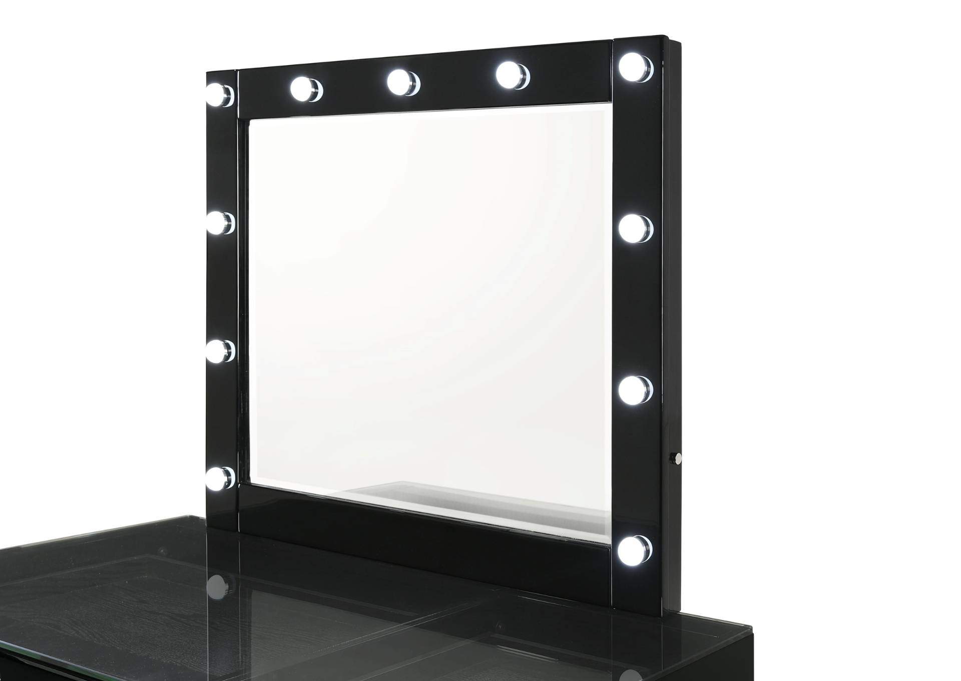 MORGAN BLACK VANITY WITH LED MIRROR,CROWN MARK INT.