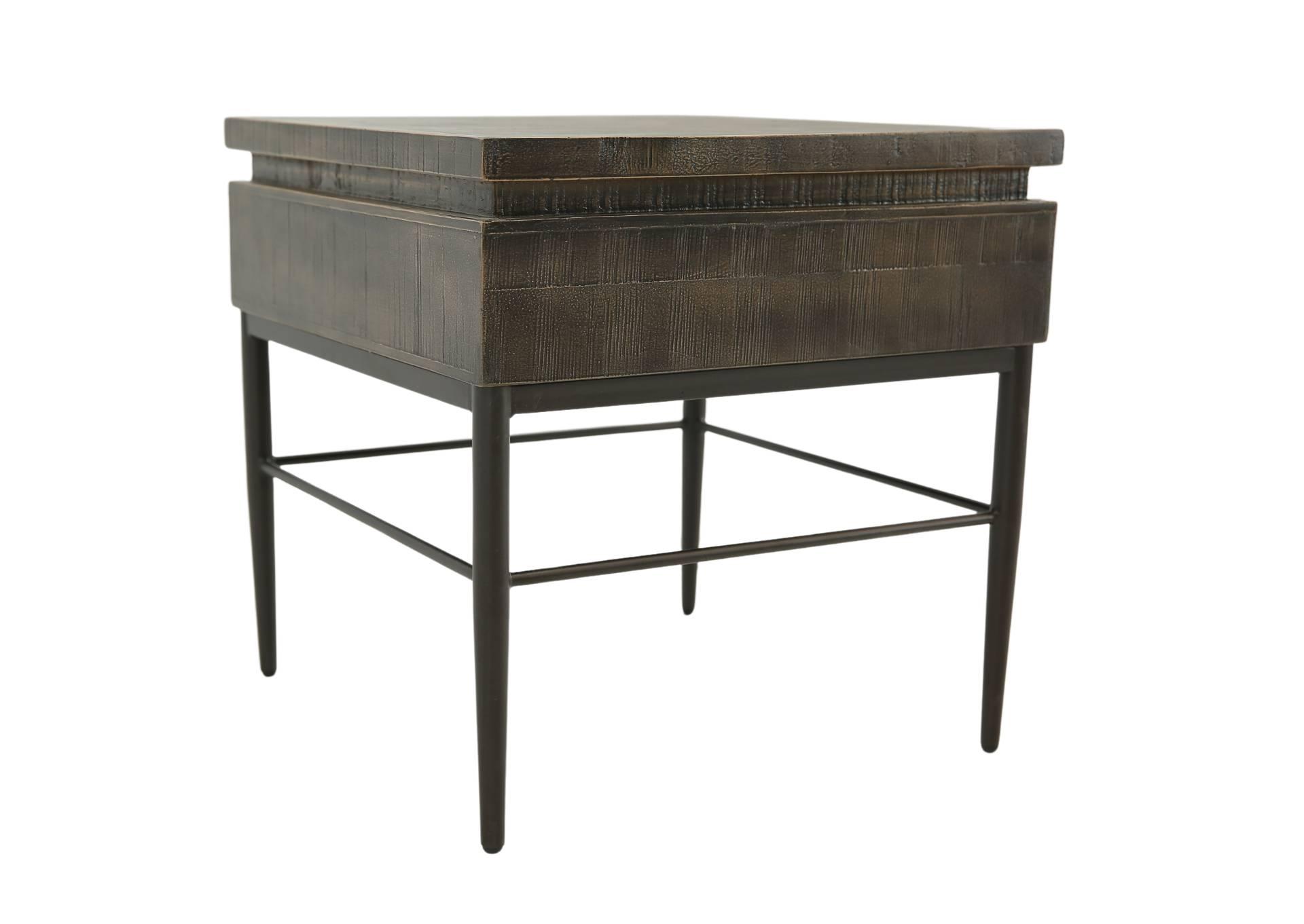 IRON & WOOD END TABLE,FURNITURE SOURCE INTERNATIONAL