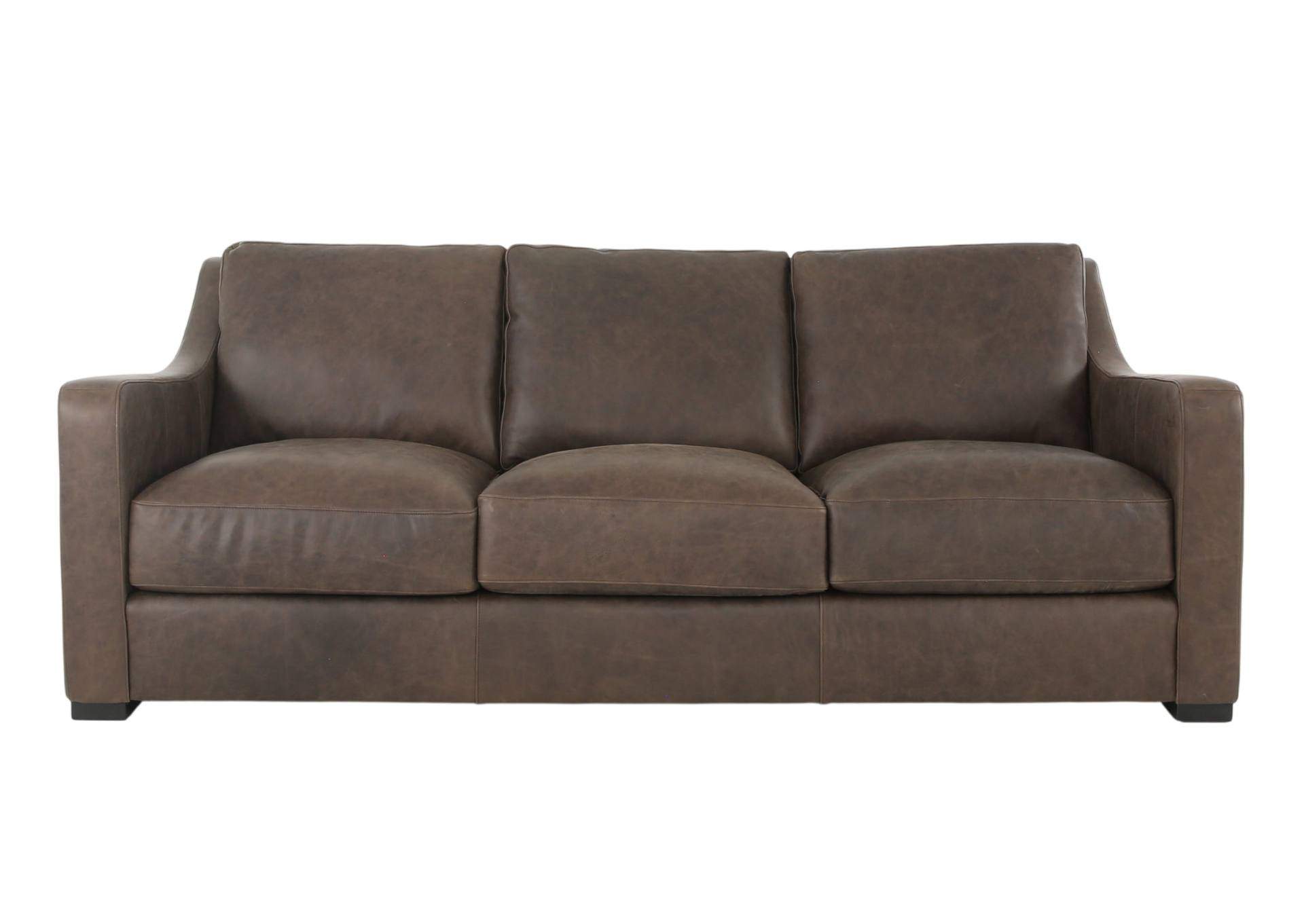 BONAVENTURA WALNUT LEATHER SOFA,BERNHARDT
