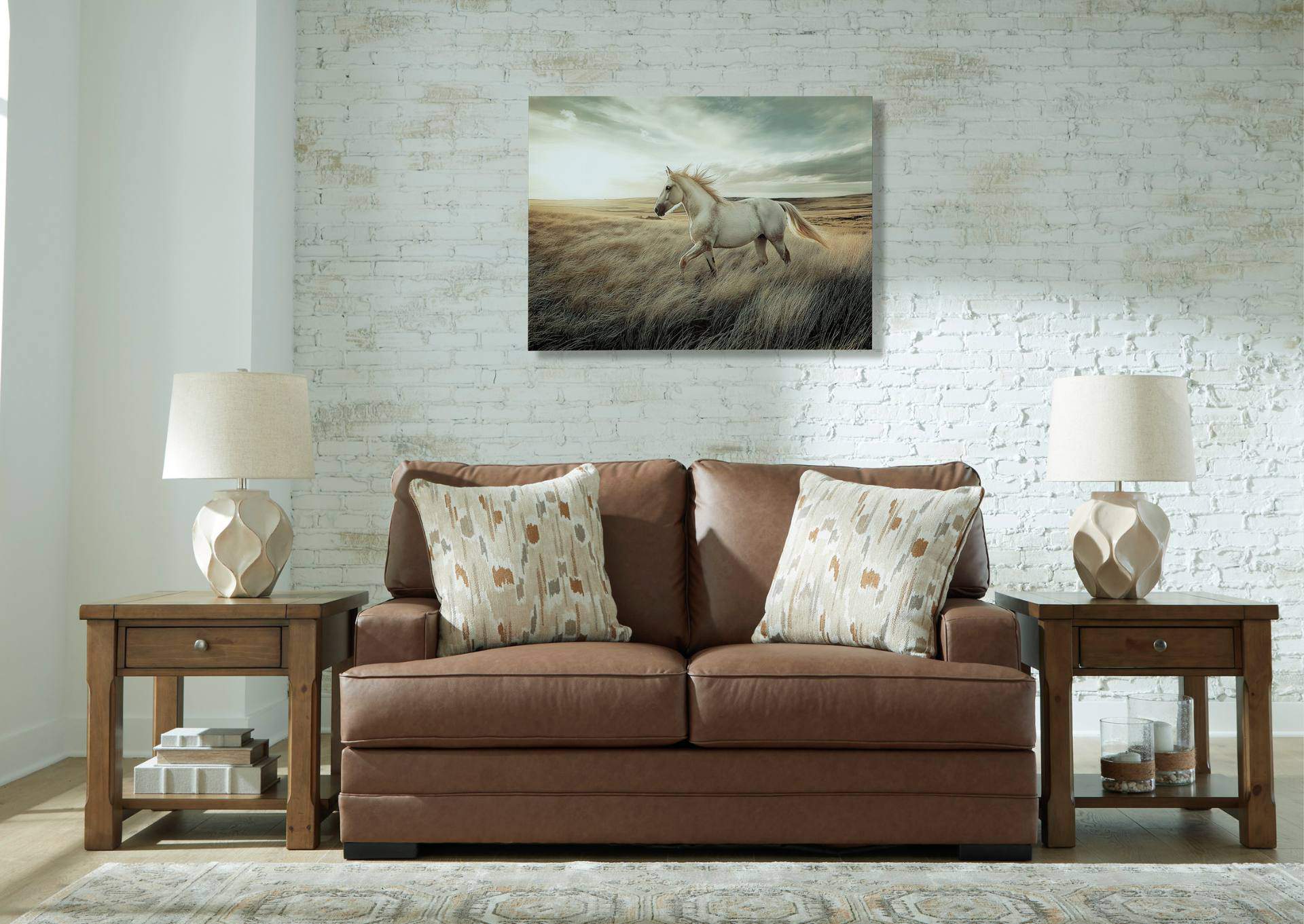 VILLACOURT CARAMEL LOVESEAT,ASHLEY FURNITURE INC.