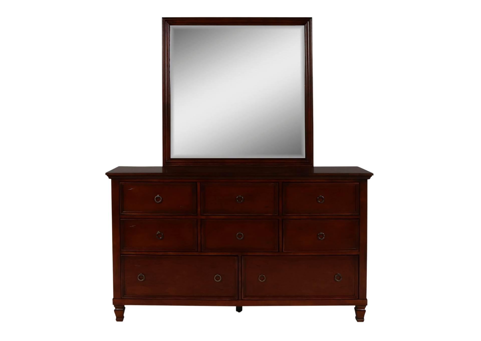 TAMARACK CHERRY DRESSER AND MIRROR