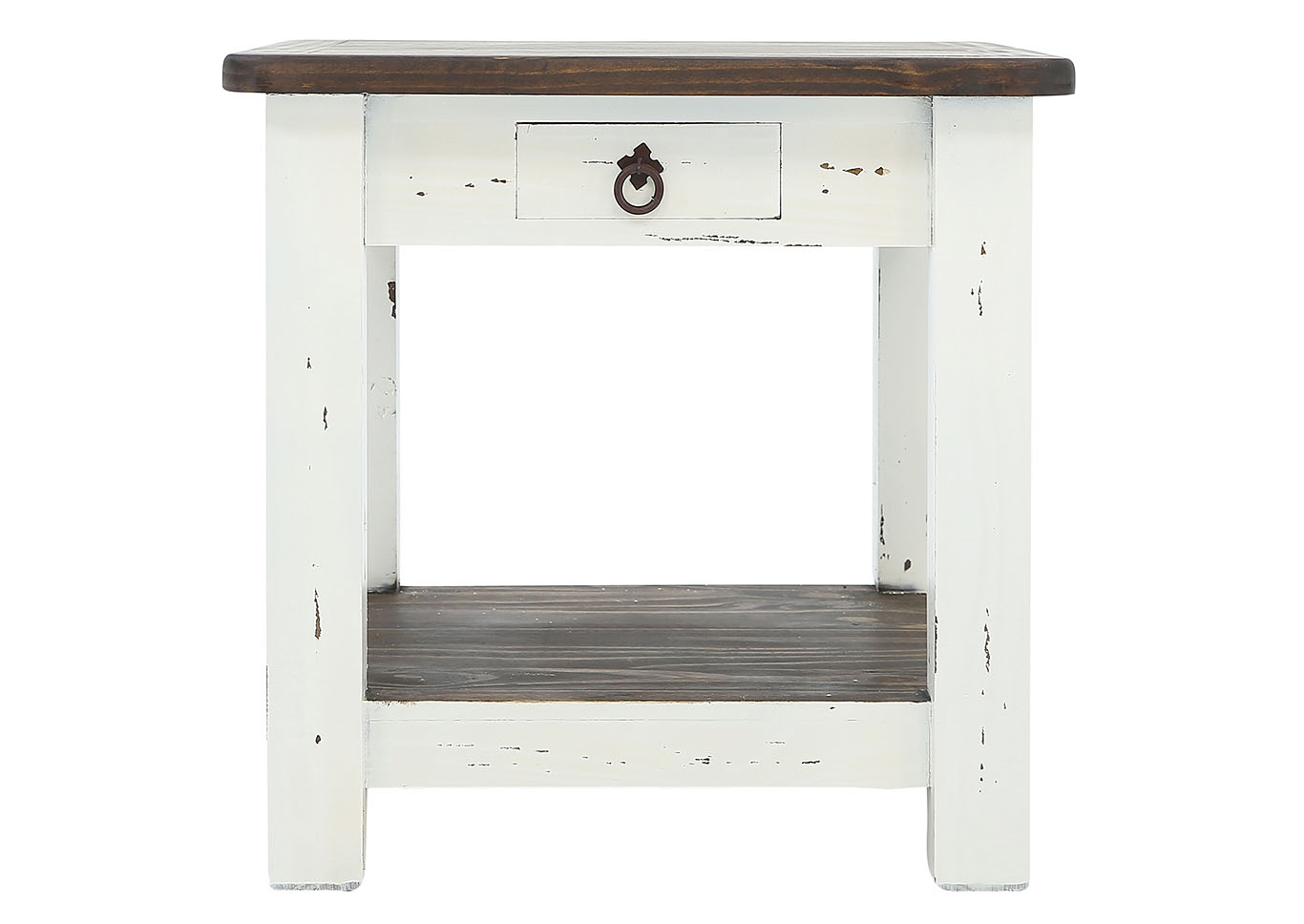 LAWMAN WHITE ACCENT TABLE,ARDENT HOME