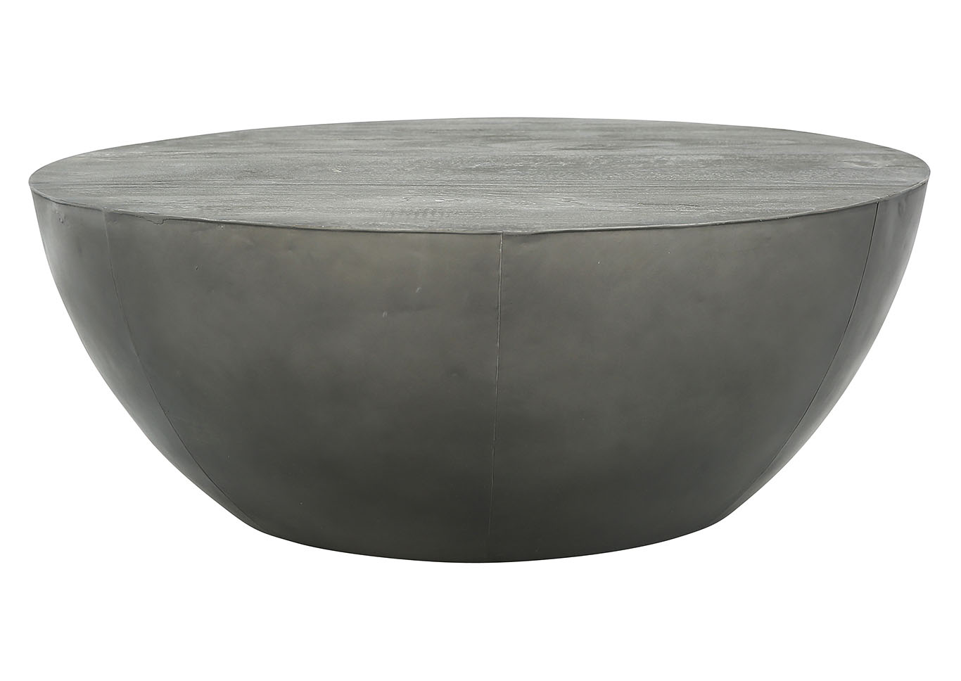 DRUM BASE ROUND COCKTAIL TABLE,CRESTVIEW COLLECTION