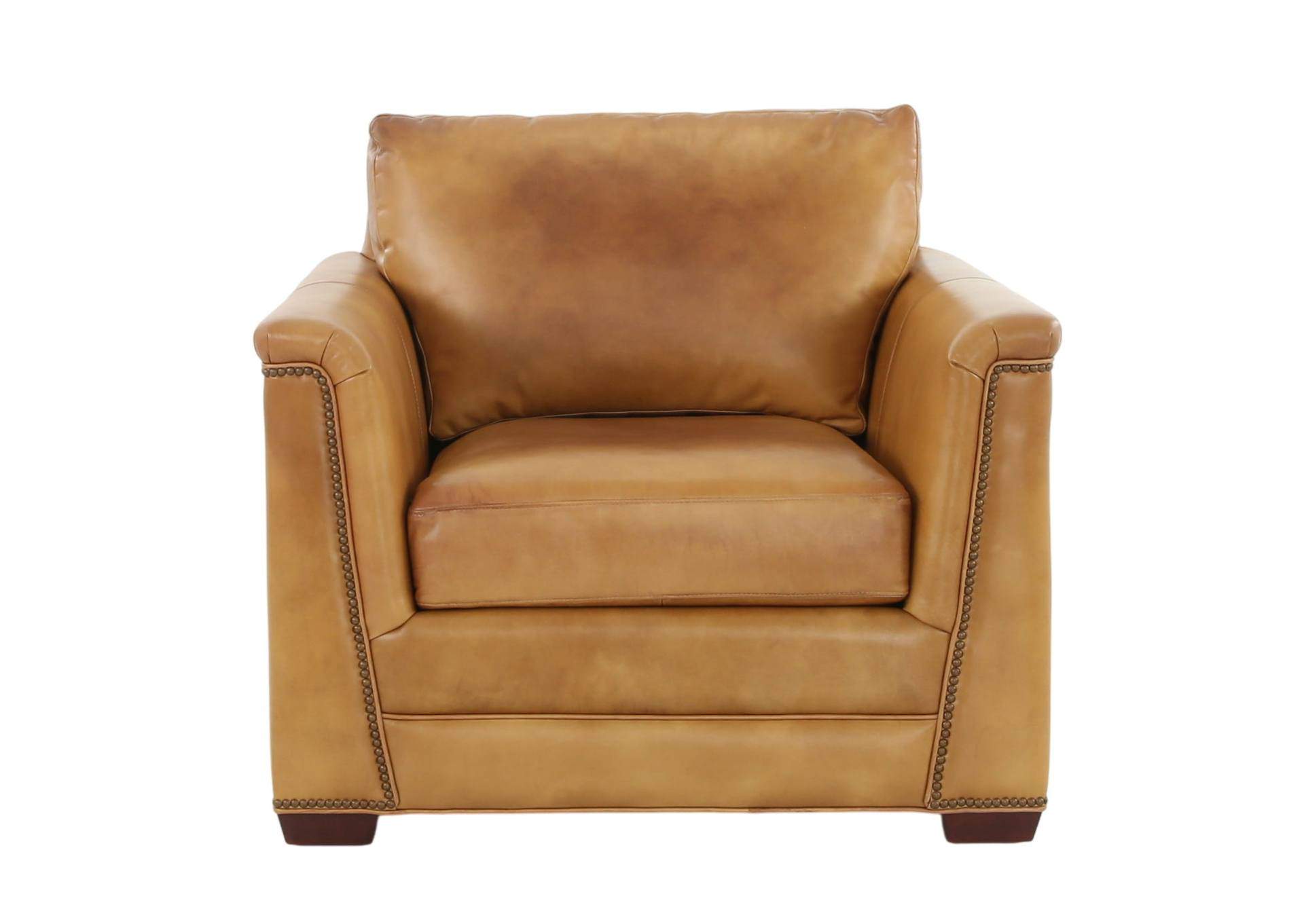 VENETIAN COGNAC LEATHER CHAIR,MNDY