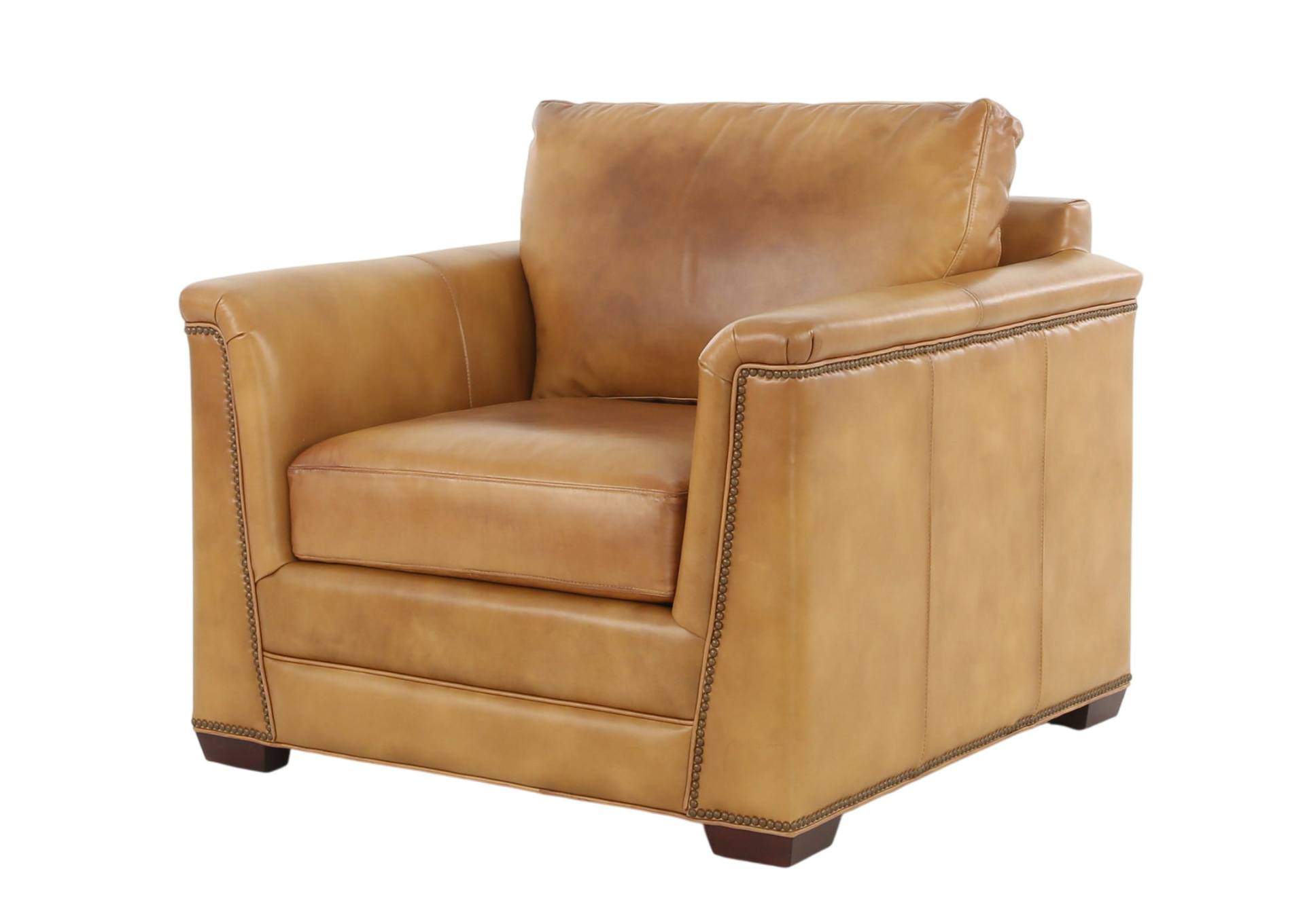VENETIAN COGNAC LEATHER CHAIR,MNDY