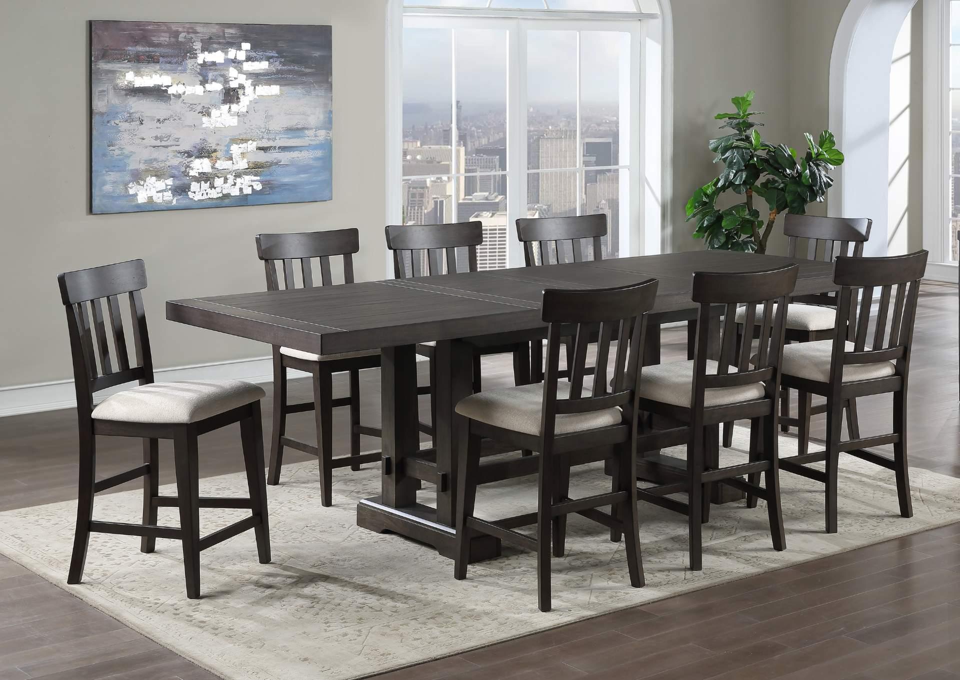 NAPA DARK 9 PIECE COUNTER HEIGHT DINING SET,STEVE SILVER COMPANY