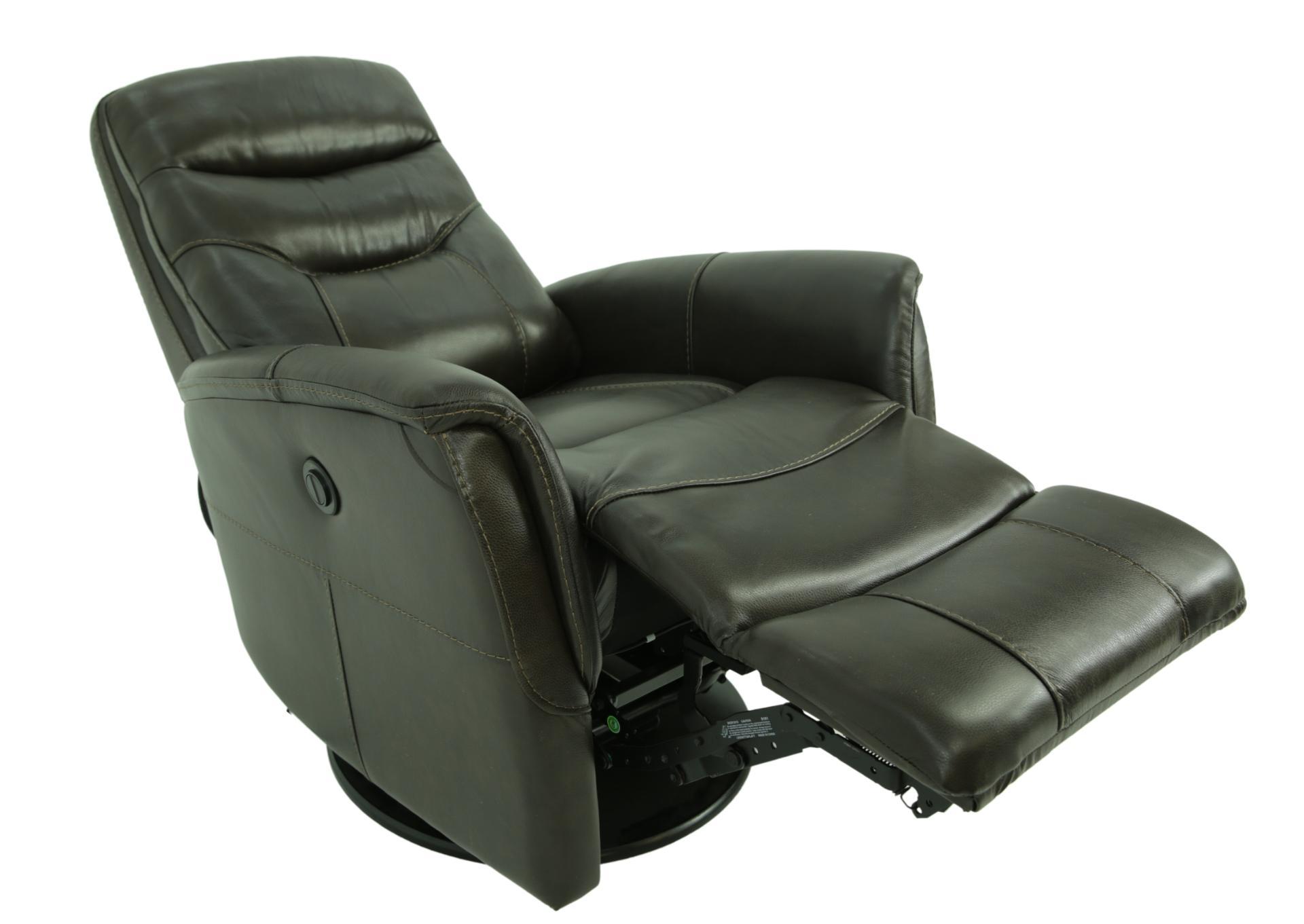 ANTONIO ESPRESSO LEATHER POWER SWIVEL RECLINER,CHEERS