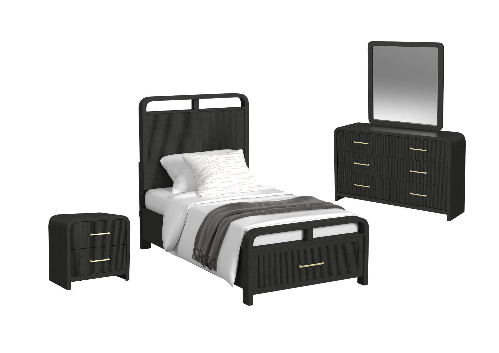 RIDGEMONT BLACK TWIN BEDROOM,ELEMENTS INTERNATIONAL GROUP, LLC