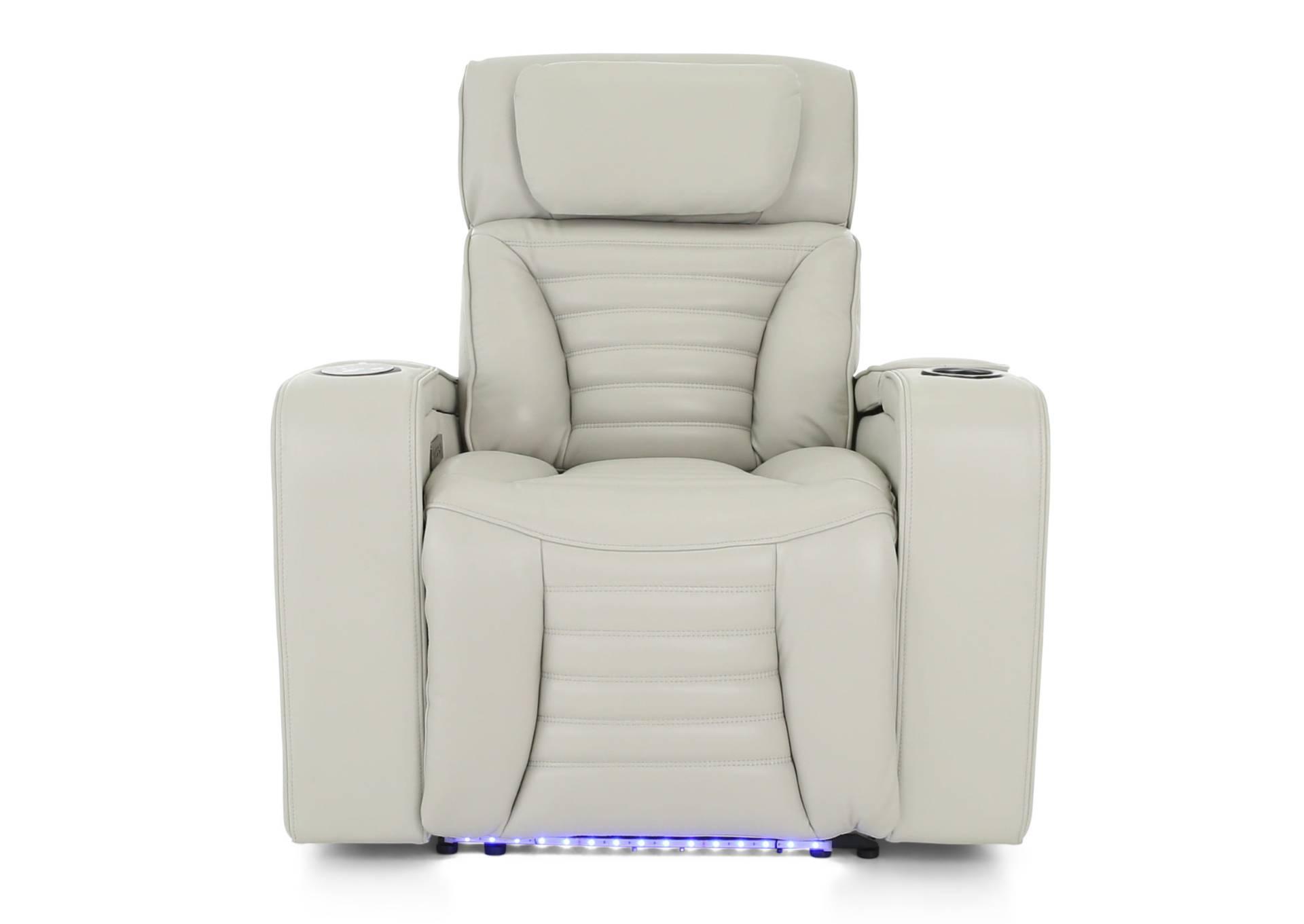 CALLIX FOG LEATHER P2 POWER RECLINER WITH LIGHTS