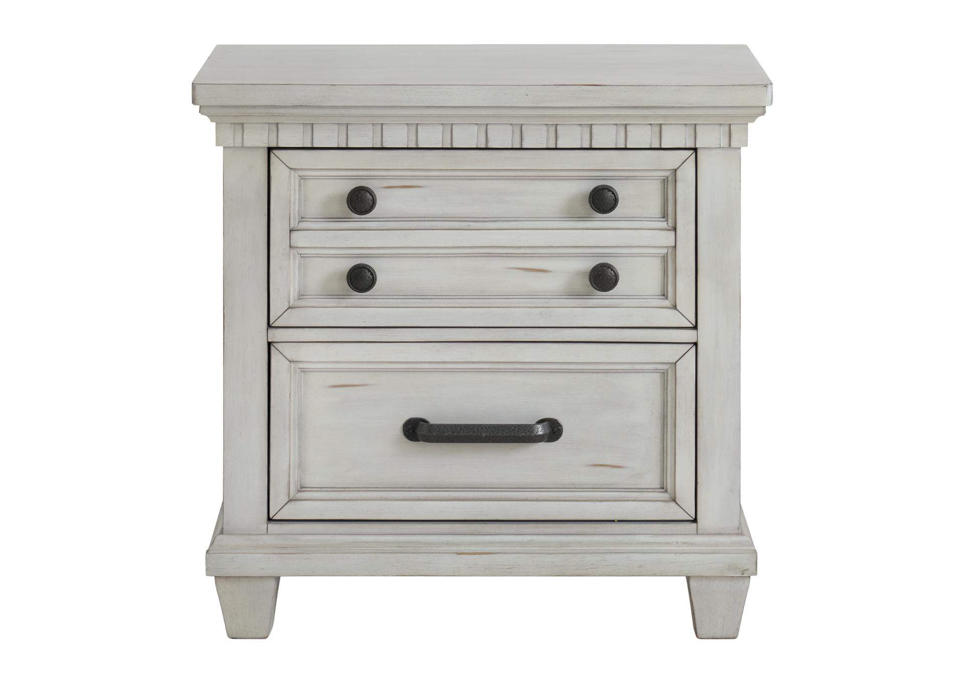 MCCOY ANTIQUE WHITE NIGHTSTAND