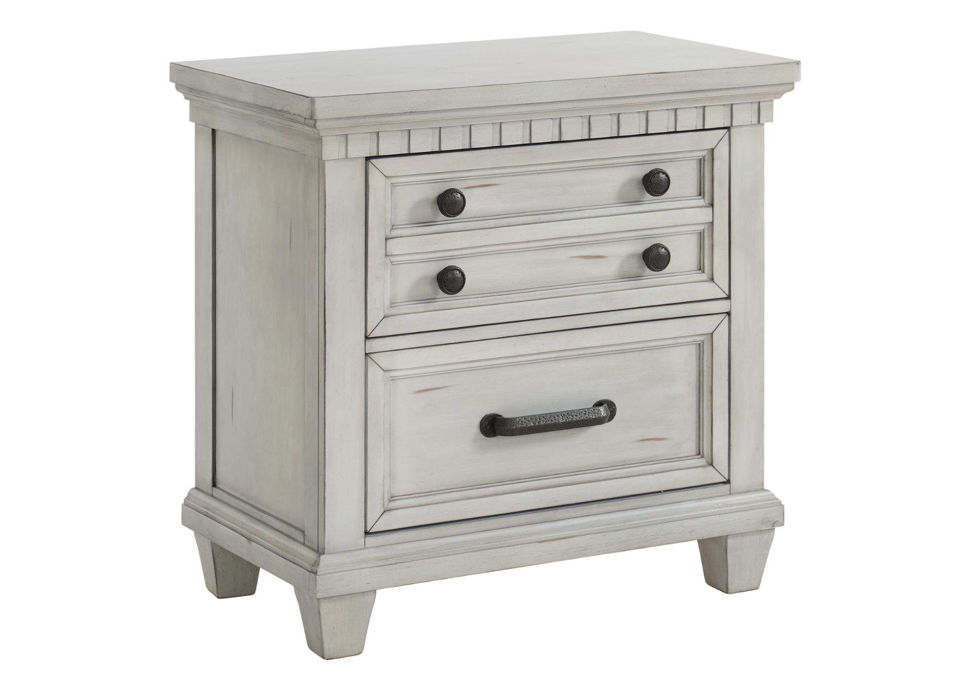 MCCOY ANTIQUE WHITE NIGHTSTAND,ELEMENTS INTERNATIONAL GROUP, LLC