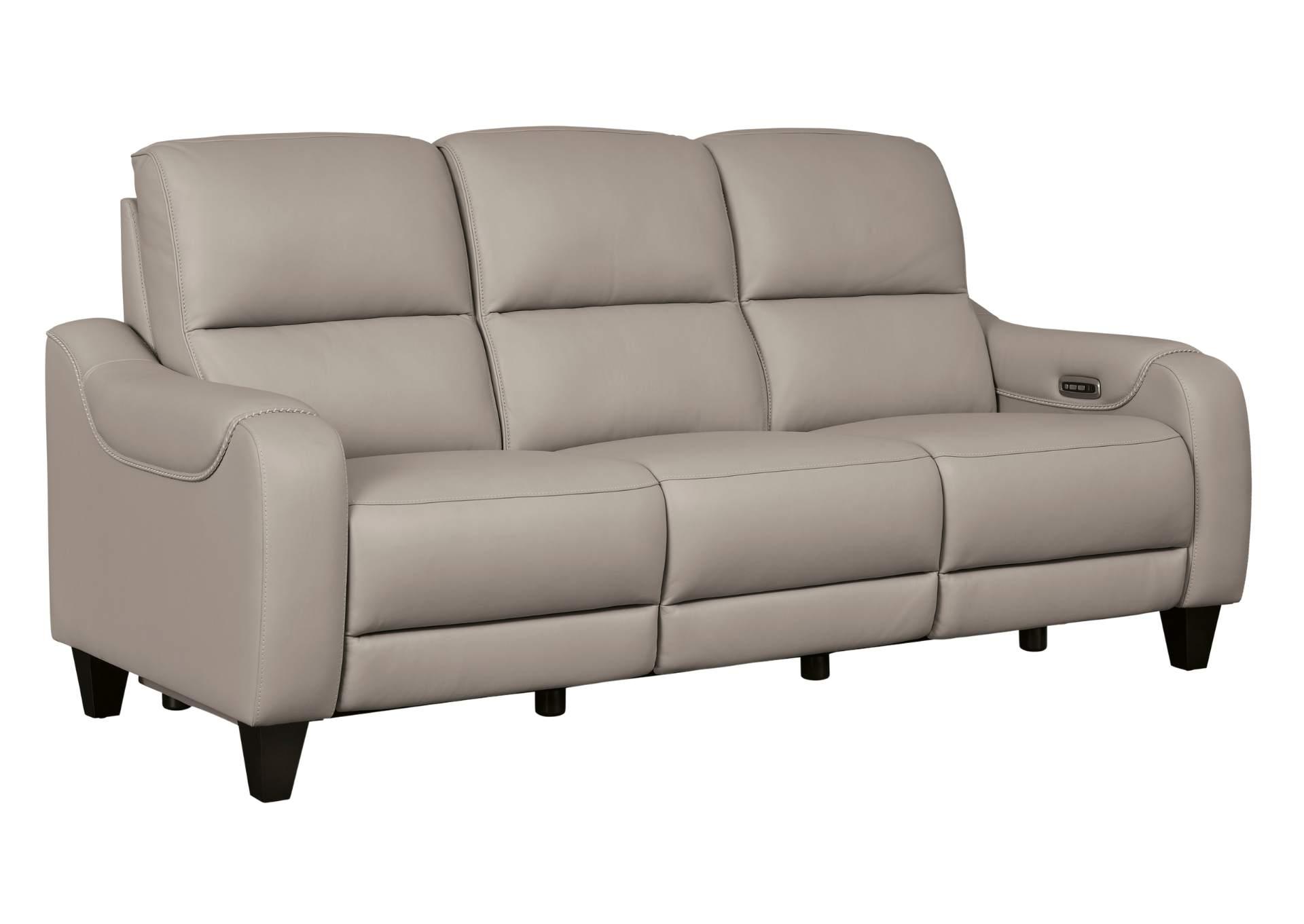 MERCOMATIC GRAY LEATHER 2P POWER RECLINING SOFA,ASHLEY FURNITURE INC.