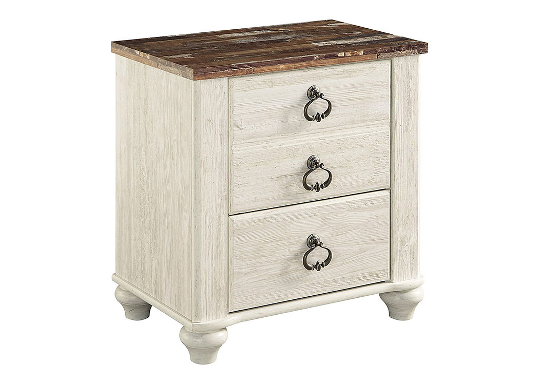 WILLOWTON TWO DRAWER NIGHT STAND