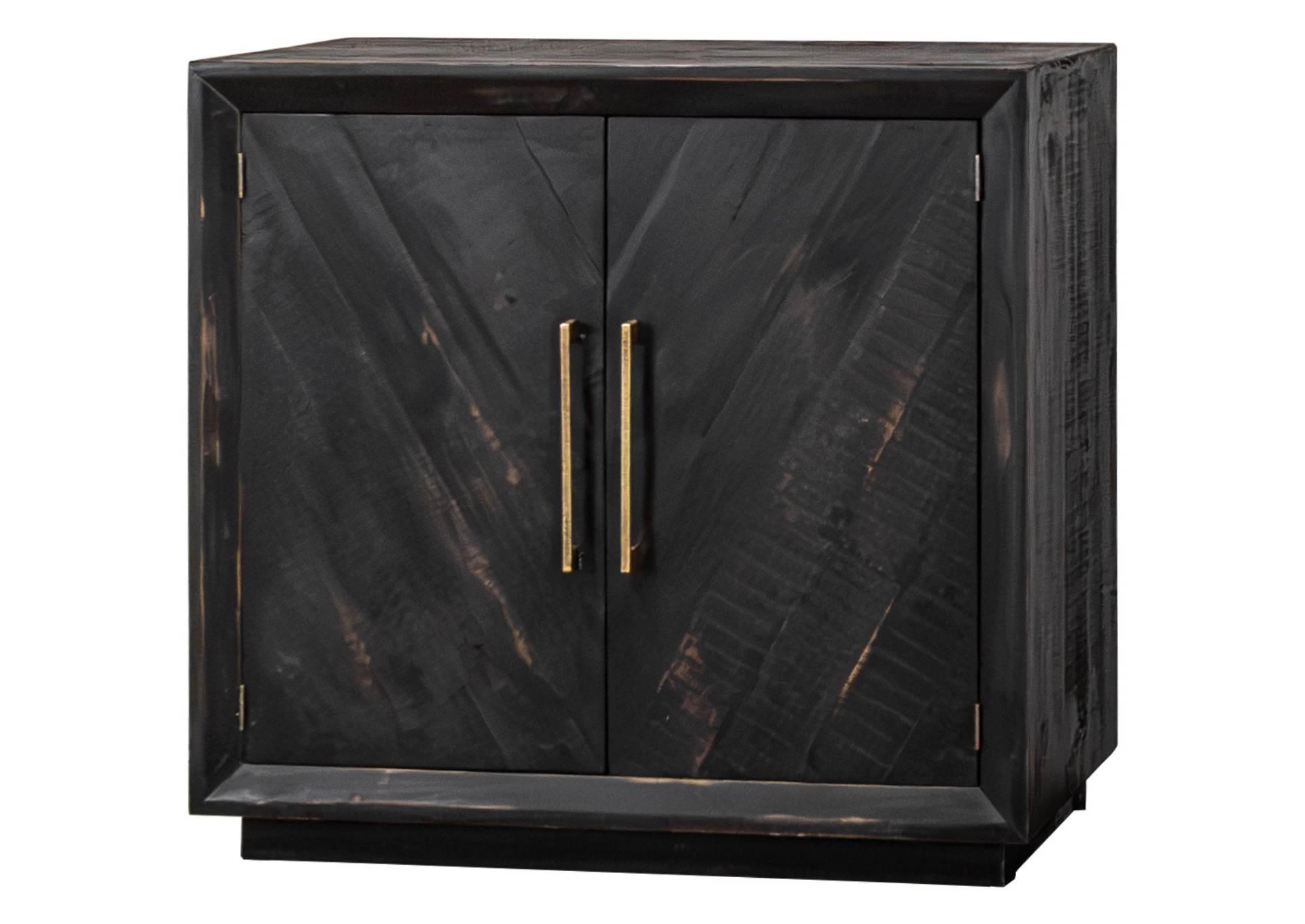 ASHBURY 2 DOOR SANDED BLACK CONSOLE,ARDENT HOME