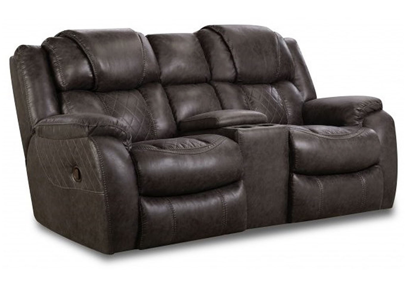 CASON STEEL RECLINING LOVESEAT WITH CONSOLE