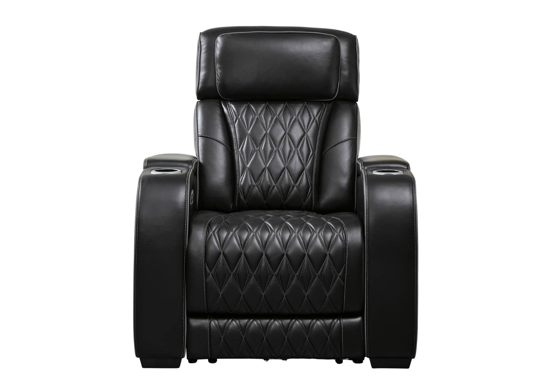 BOYINGTON BLACK P3 POWER RECLINER WITH MASSAGE, HEAT, AND LED LIGHTING,ASHLEY FURNITURE INC.