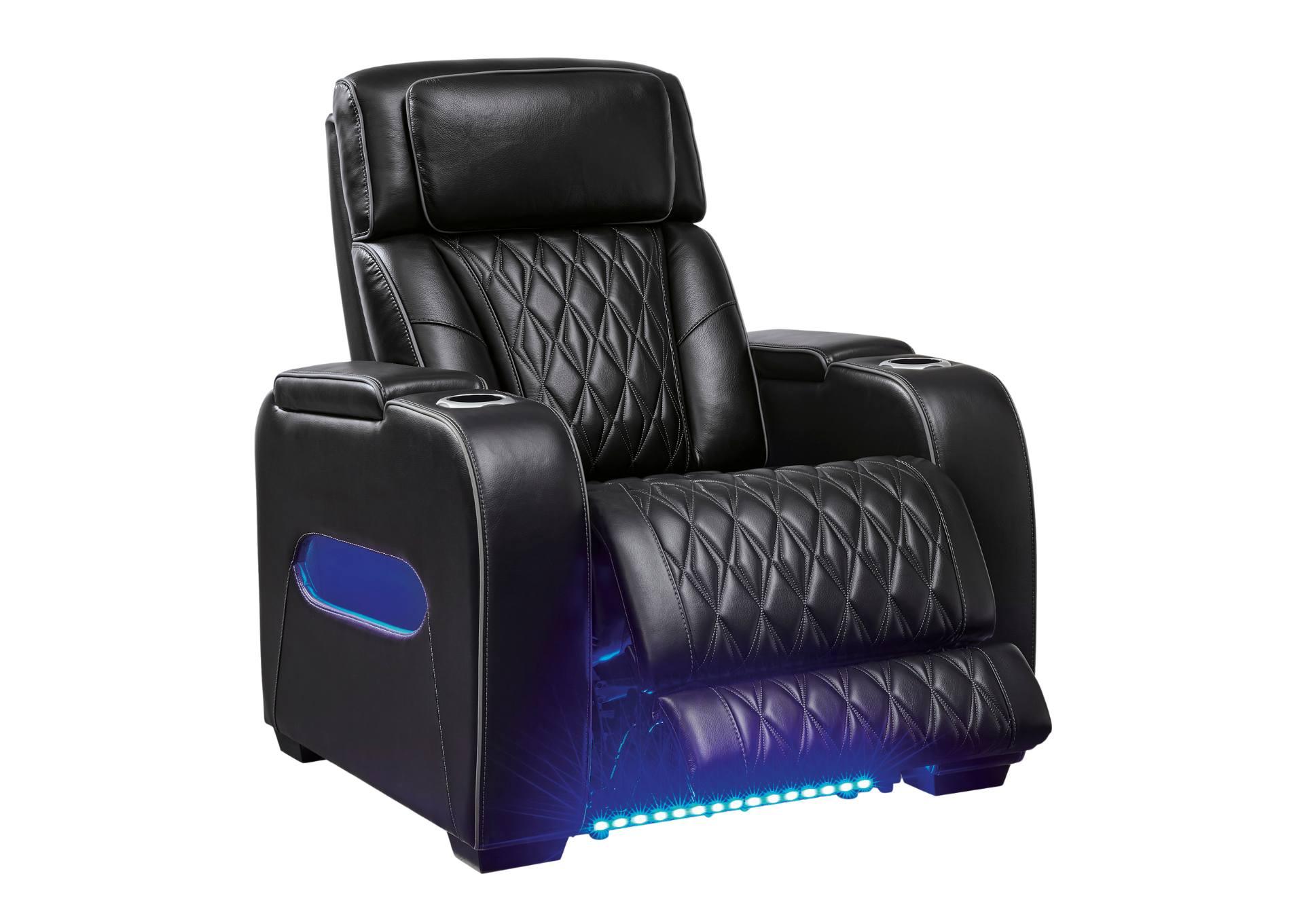 BOYINGTON BLACK P3 POWER RECLINER WITH MASSAGE, HEAT, AND LED LIGHTING,ASHLEY FURNITURE INC.