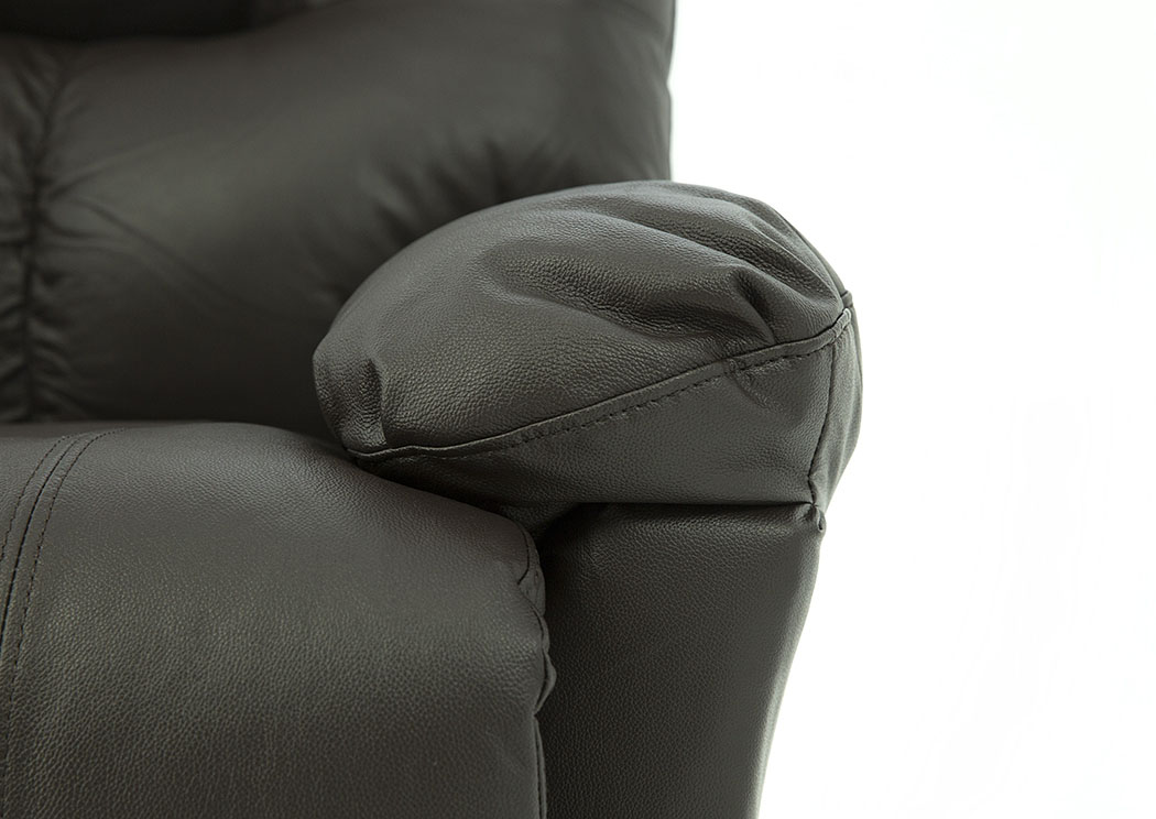 WANDERER CHOCOLATE LEATHER ROCKER RECLINER Ivan Smith Furniture