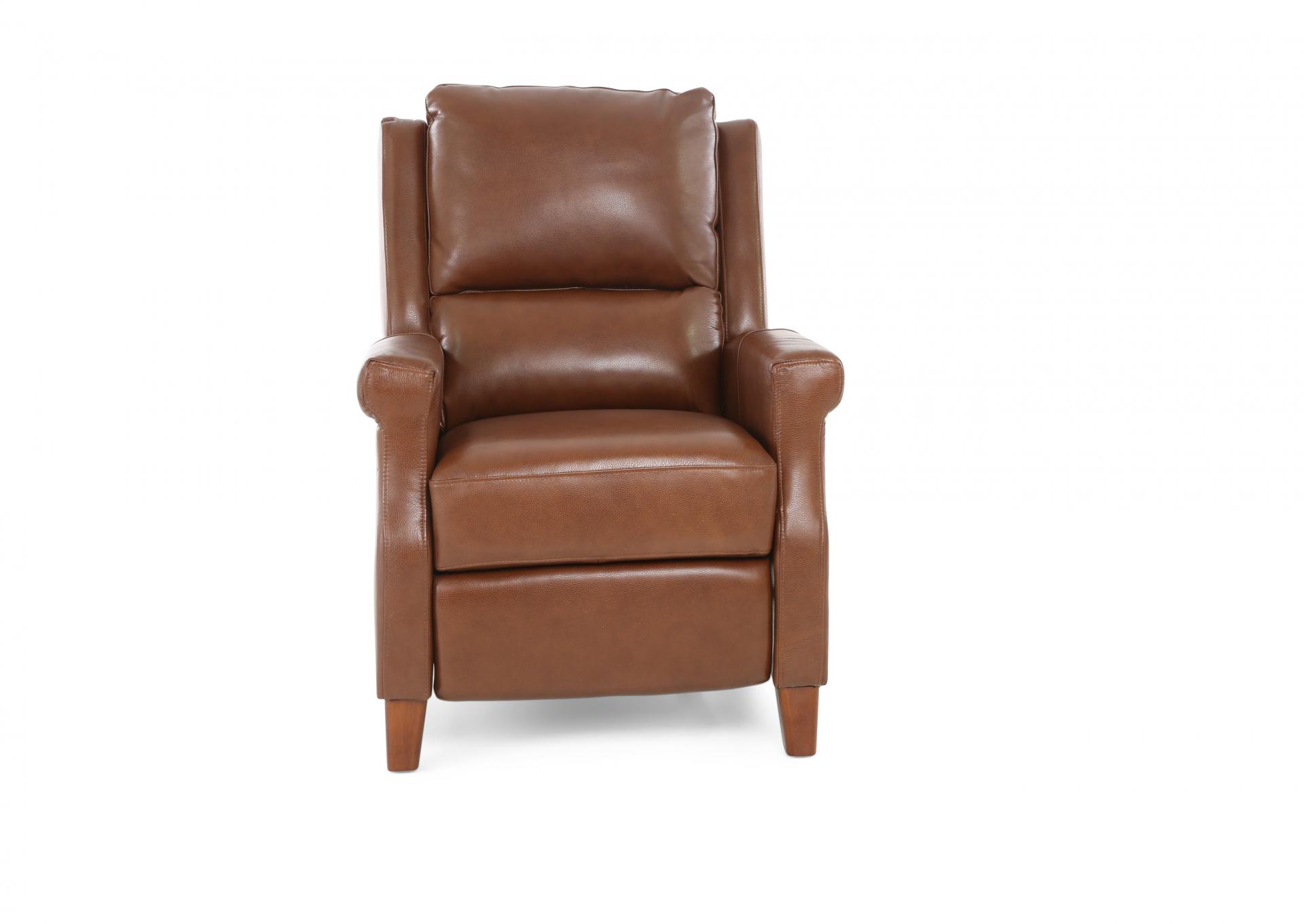 CARENTON CARAMEL LEATHER PUSH BACK RECLINER,CHEERS