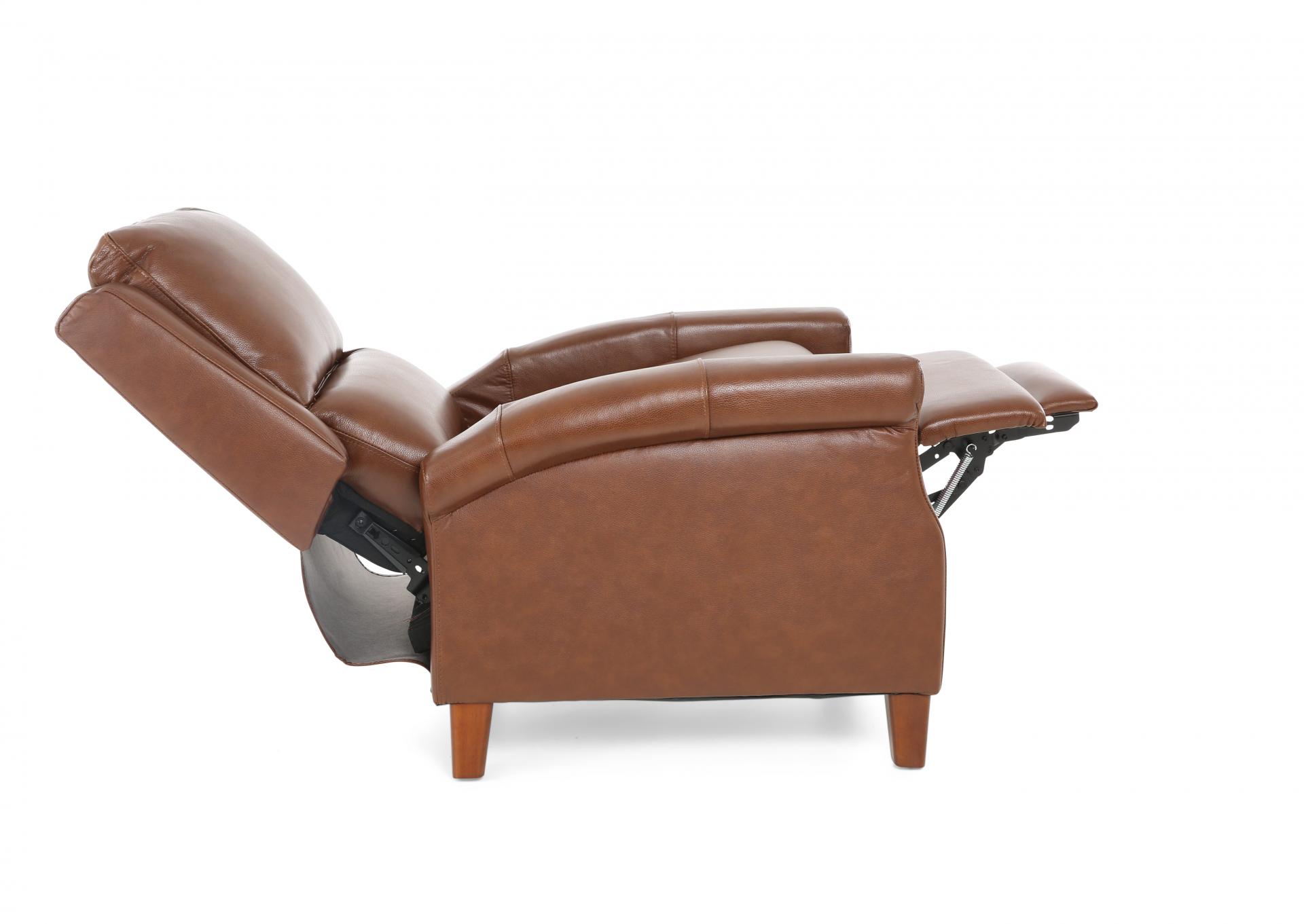 CARENTON CARAMEL LEATHER PUSH BACK RECLINER,CHEERS