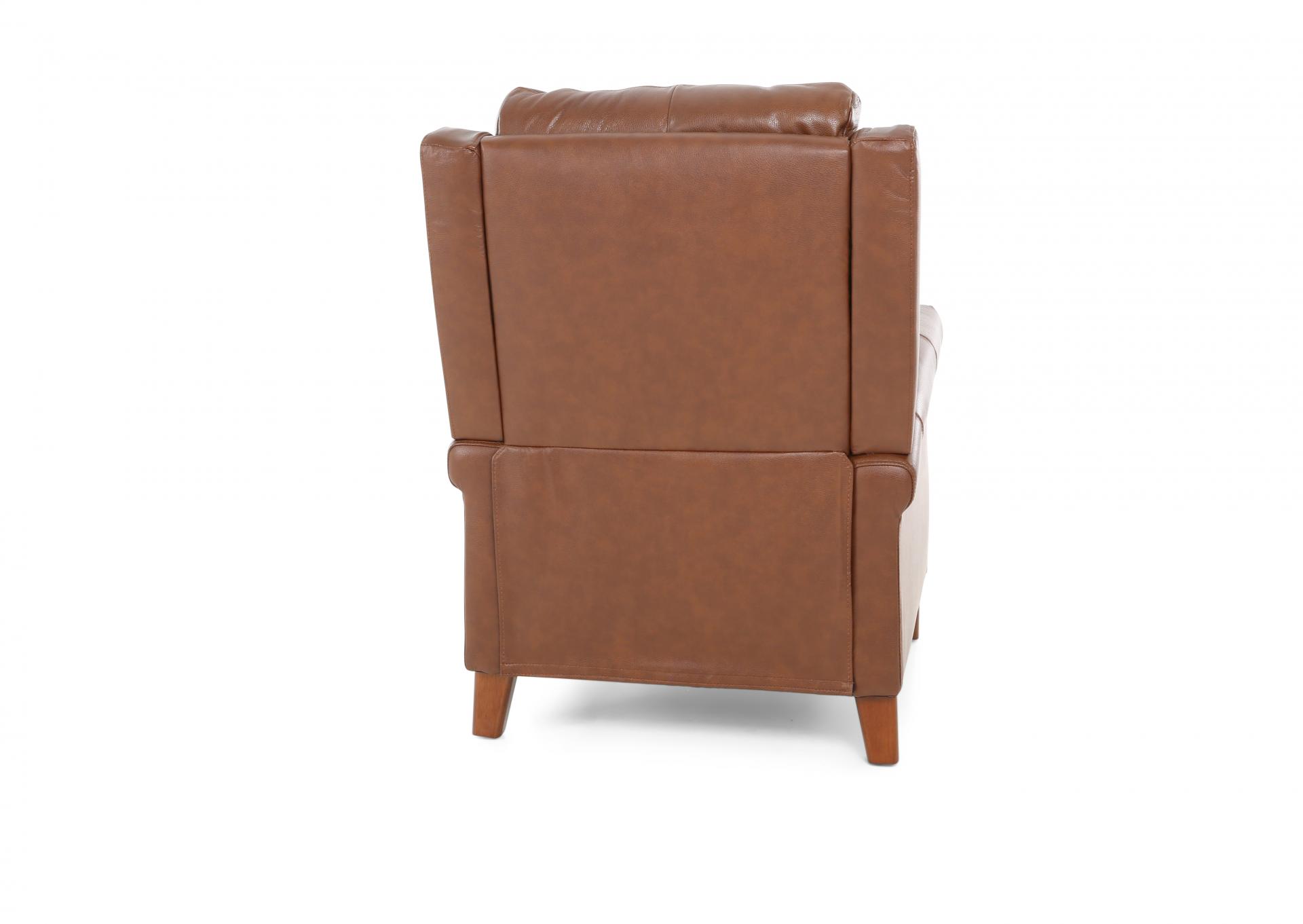 CARENTON CARAMEL LEATHER PUSH BACK RECLINER,CHEERS