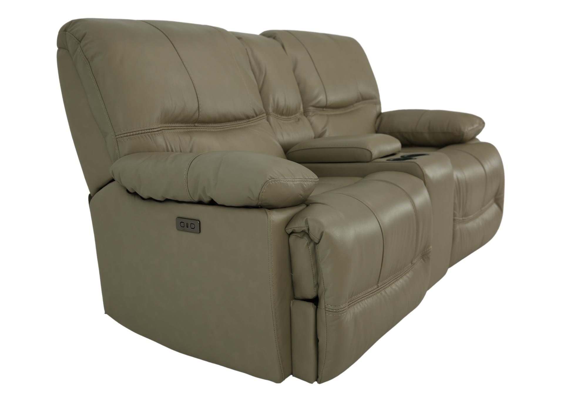 ODESSA TAUPE LEATHER 1P POWER ZERO GRAVITY RECLINING LOVESEAT WITH CONSOLE,CHEERS