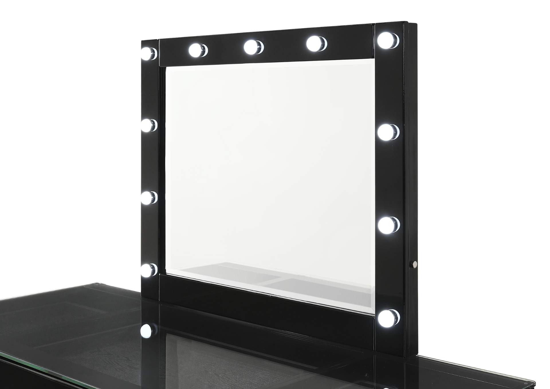 AVERY BLACK VANITY WITH LED MIRROR,CROWN MARK INT.