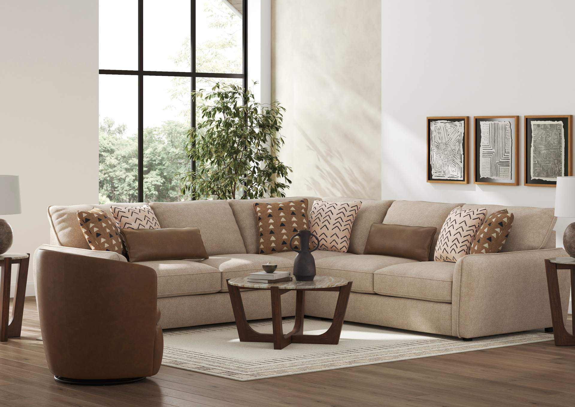 SEYLER SAND 3 PIECE SECTIONAL,ASHLEY FURNITURE INC.