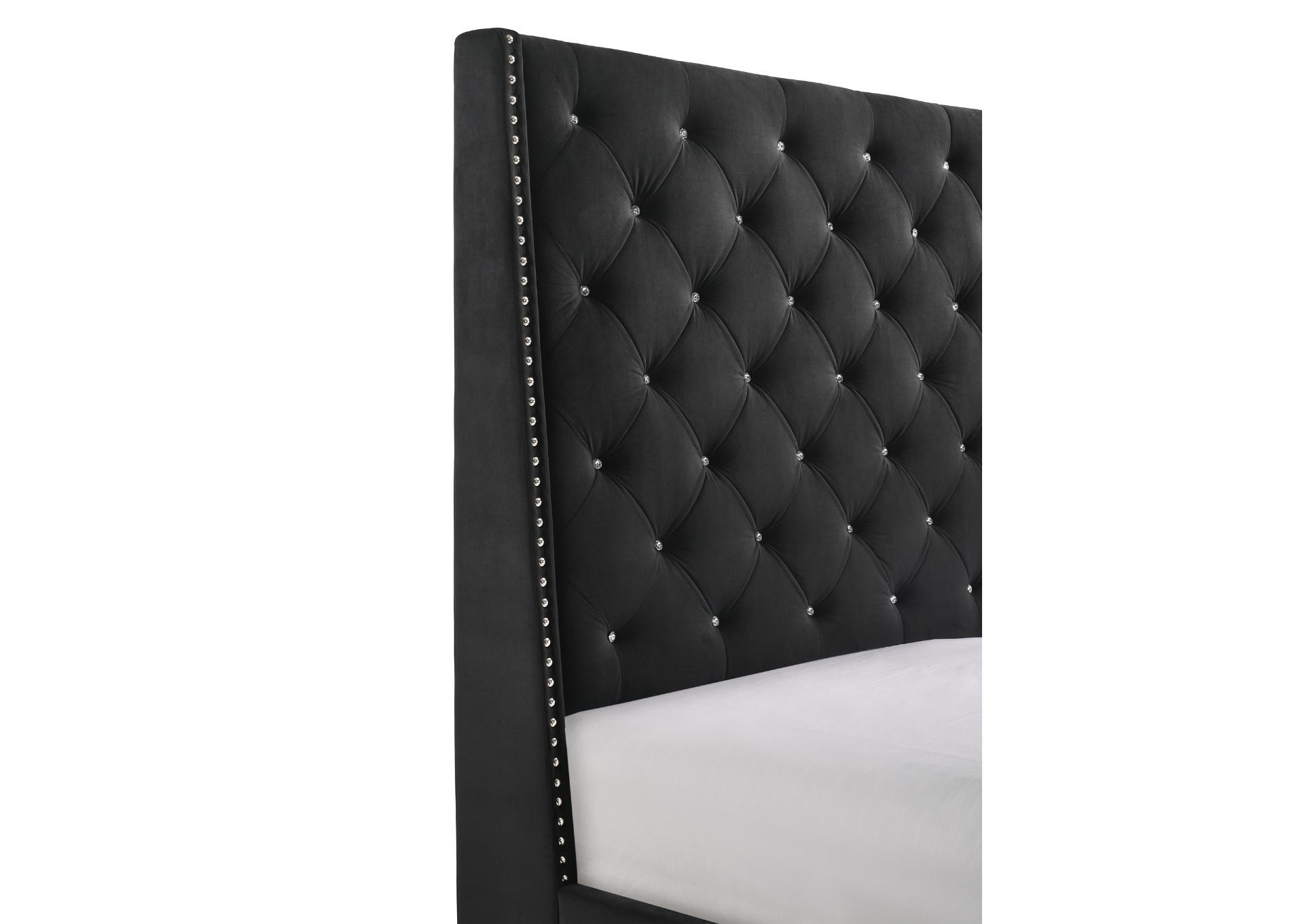 CHANTILLY BLACK QUEEN BED,CROWN MARK INT.