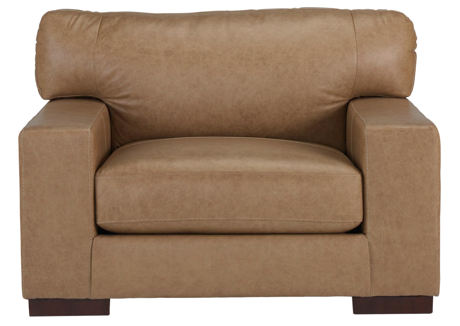 LOMBARDIA TUMBLEWEED LEATHER OVERSIZED CHAIR,ASHLEY FURNITURE INC.