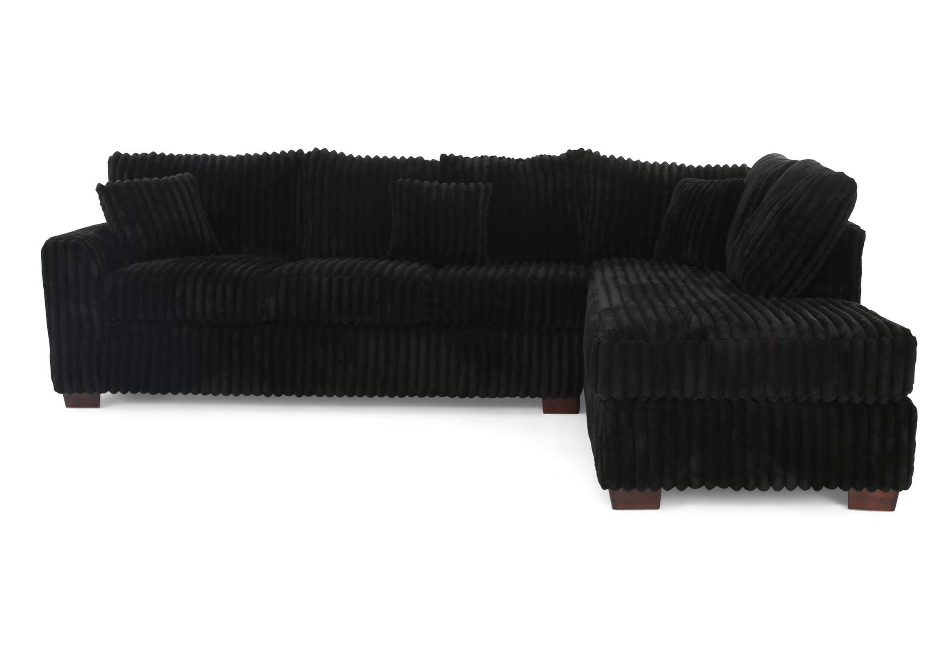 RANGER BLACK 2 PIECE SECTIONAL,FURZ