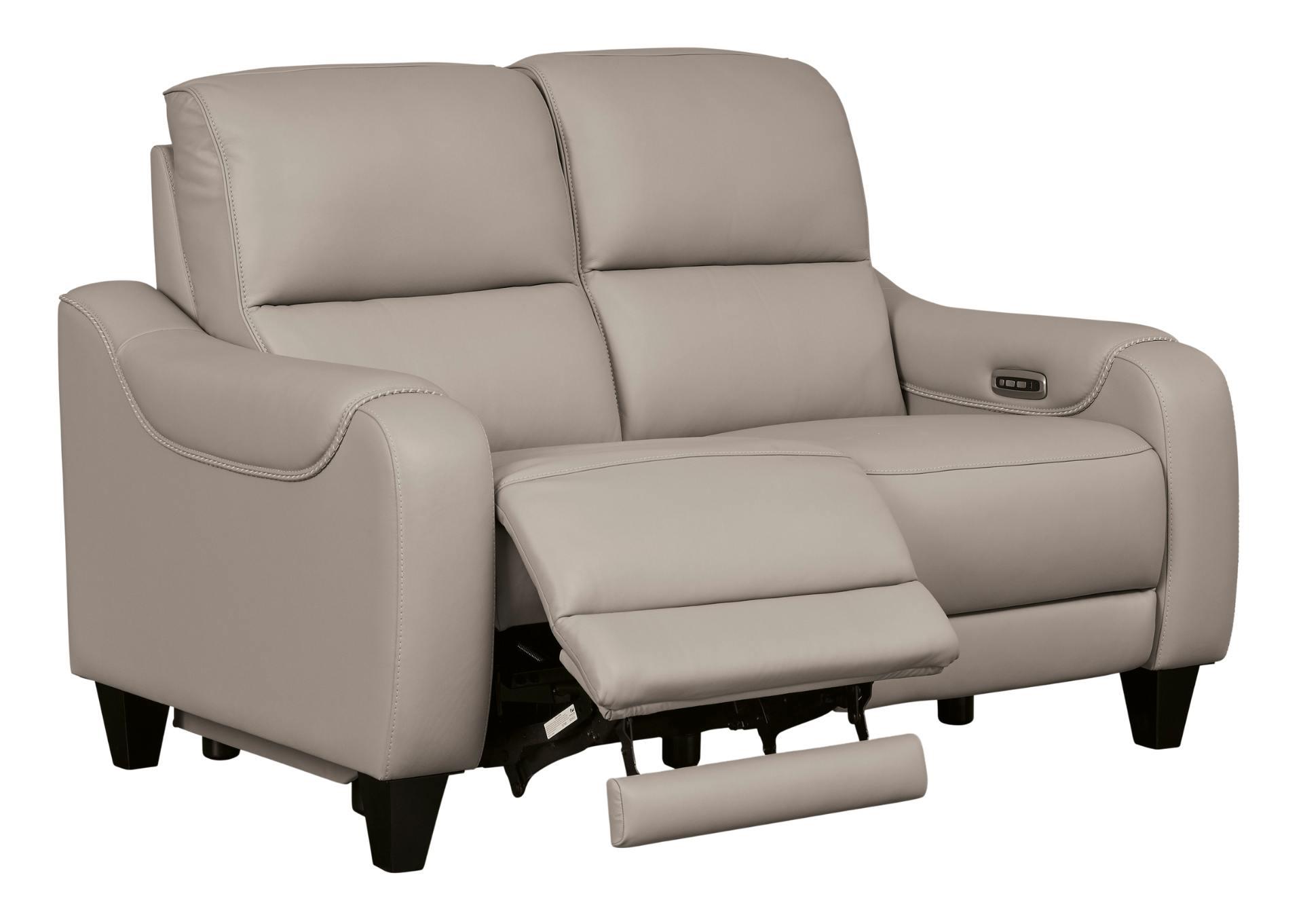 MERCOMATIC GRAY LEATHER 2P POWER RECLINING LOVESEAT,ASHLEY FURNITURE INC.