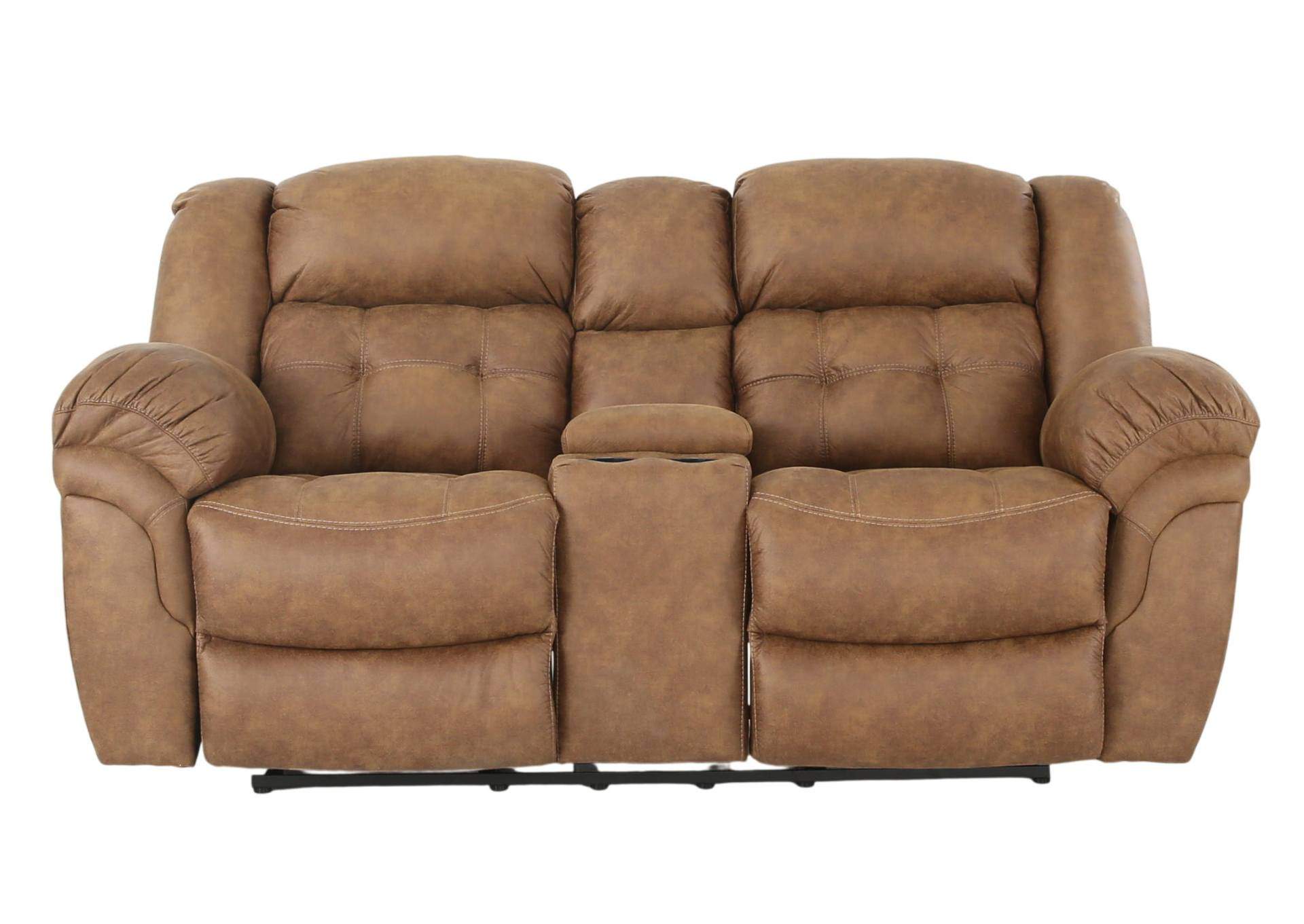 HAYGEN ALMOND RECLINING LOVESEAT WITH CONSOLE,HOMESTRETCH