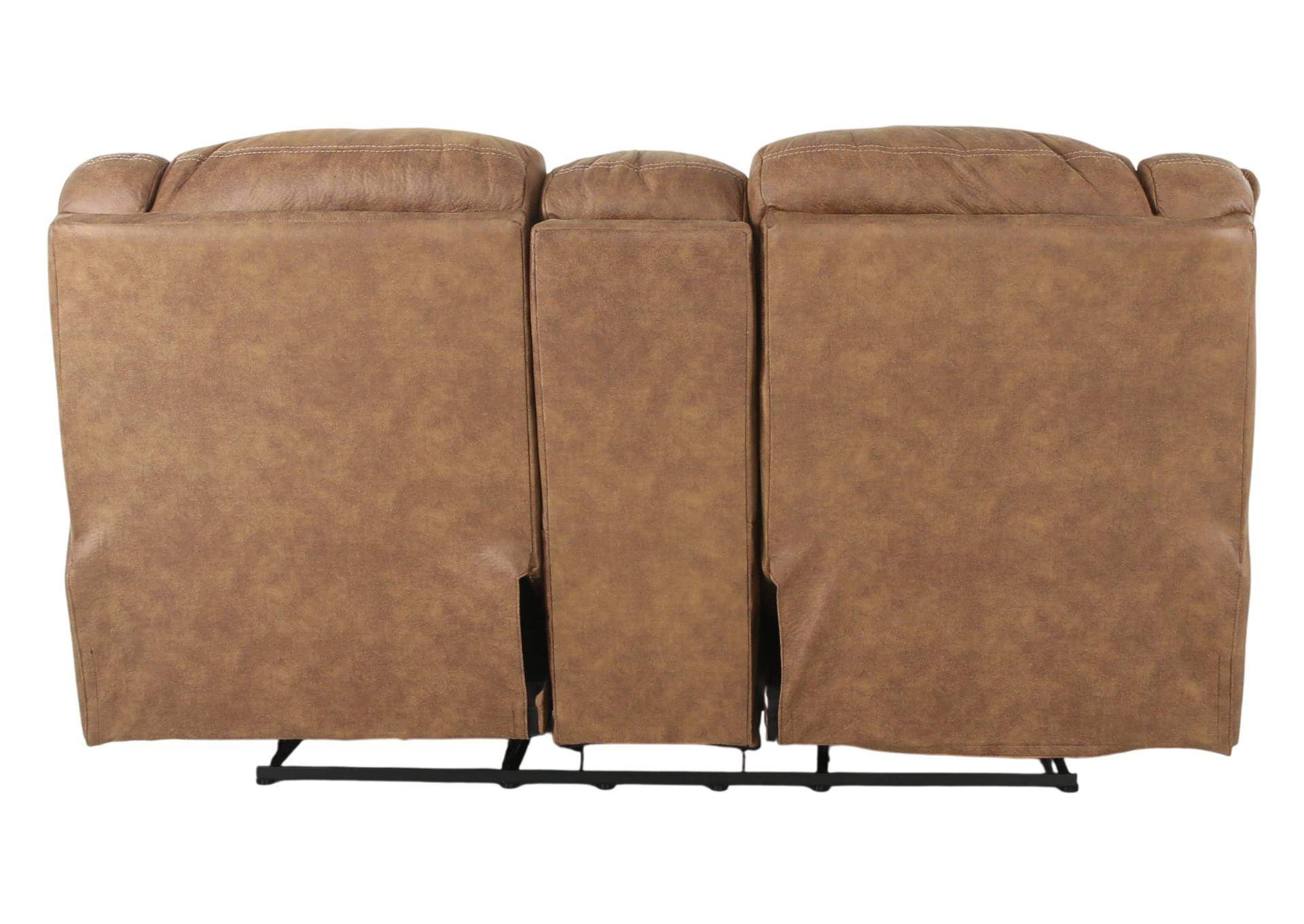 HAYGEN ALMOND RECLINING LOVESEAT WITH CONSOLE,HOMESTRETCH