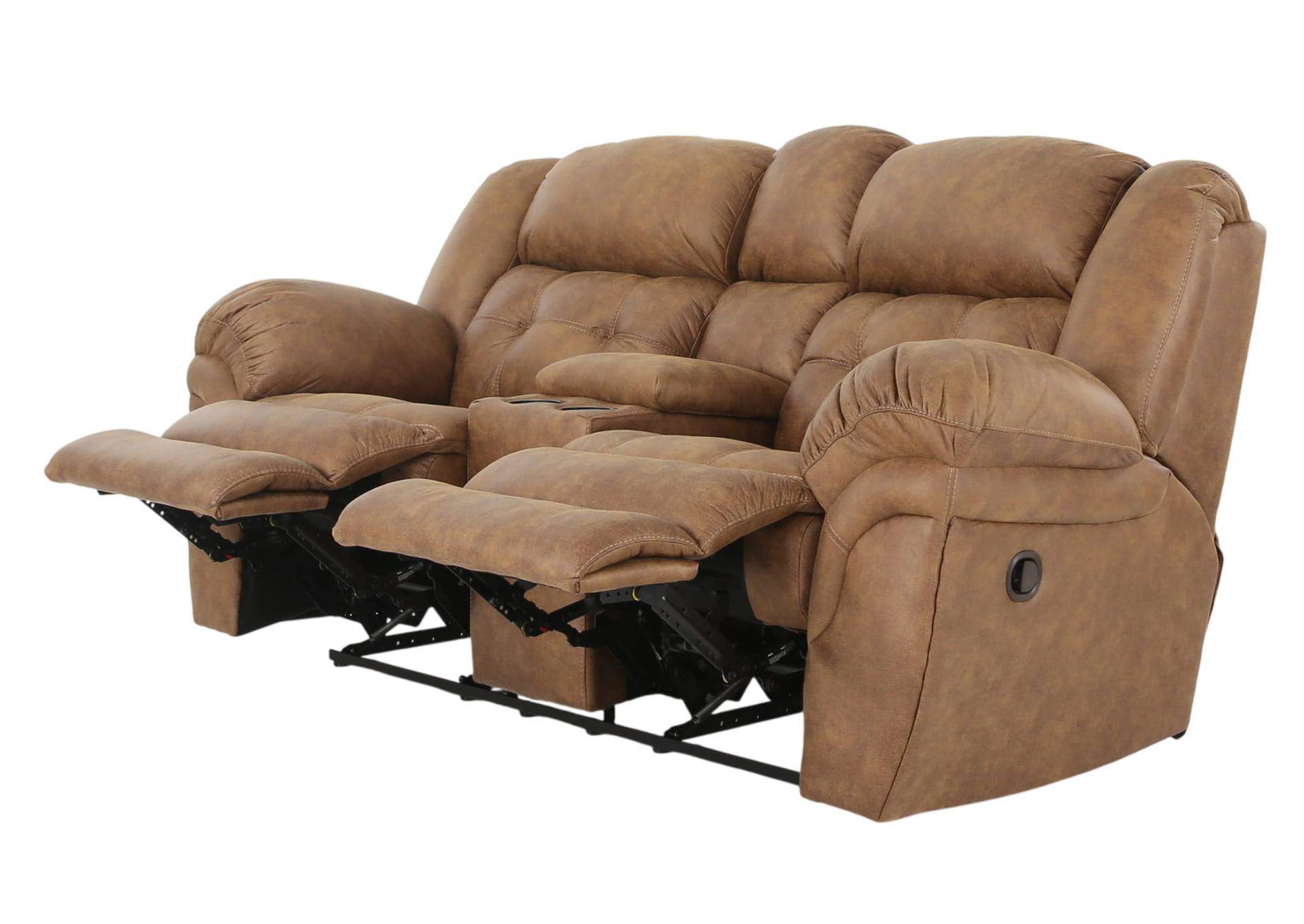 HAYGEN ALMOND RECLINING LOVESEAT WITH CONSOLE,HOMESTRETCH