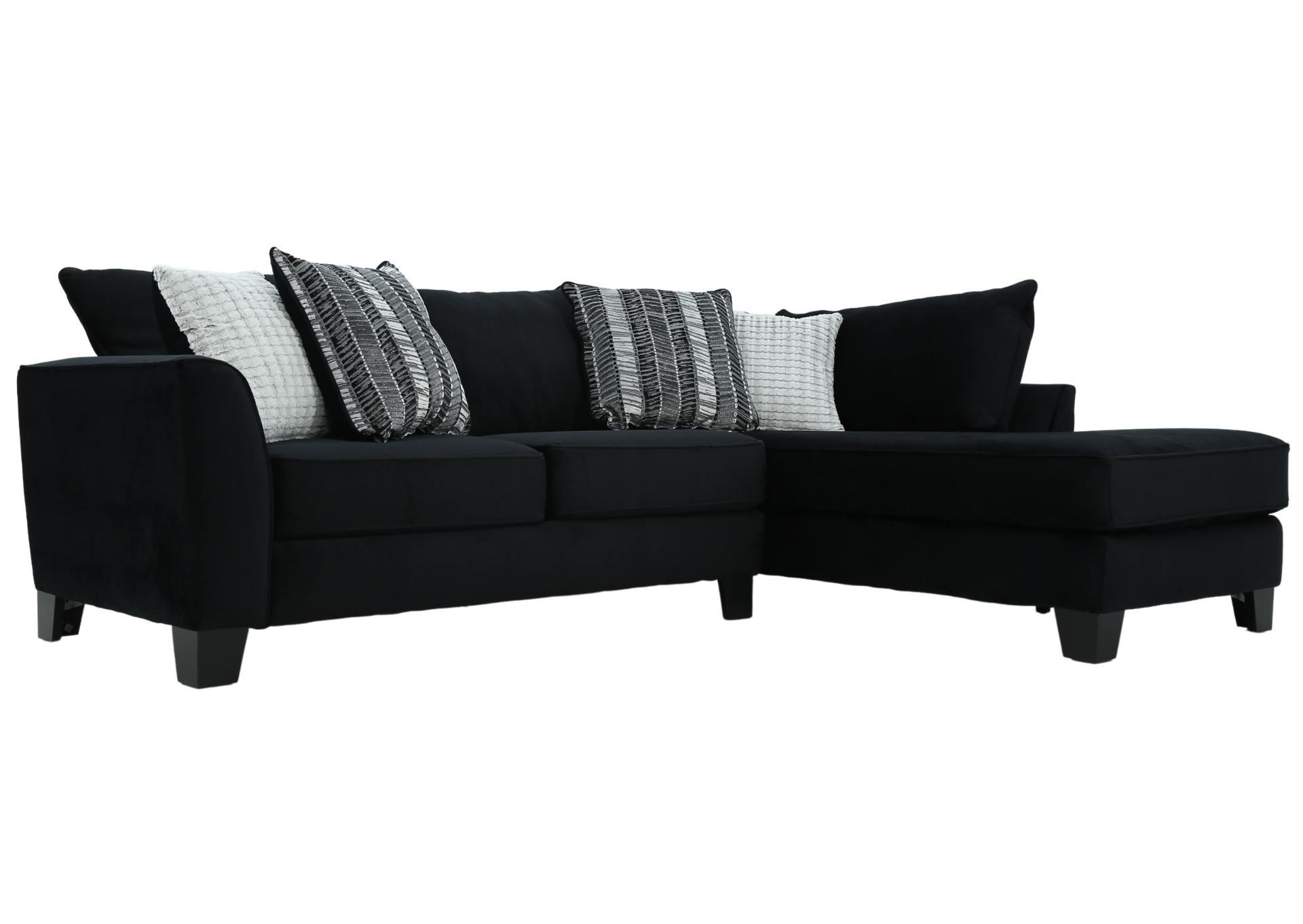 GROOVY BLACK 2 PIECE SECTIONAL