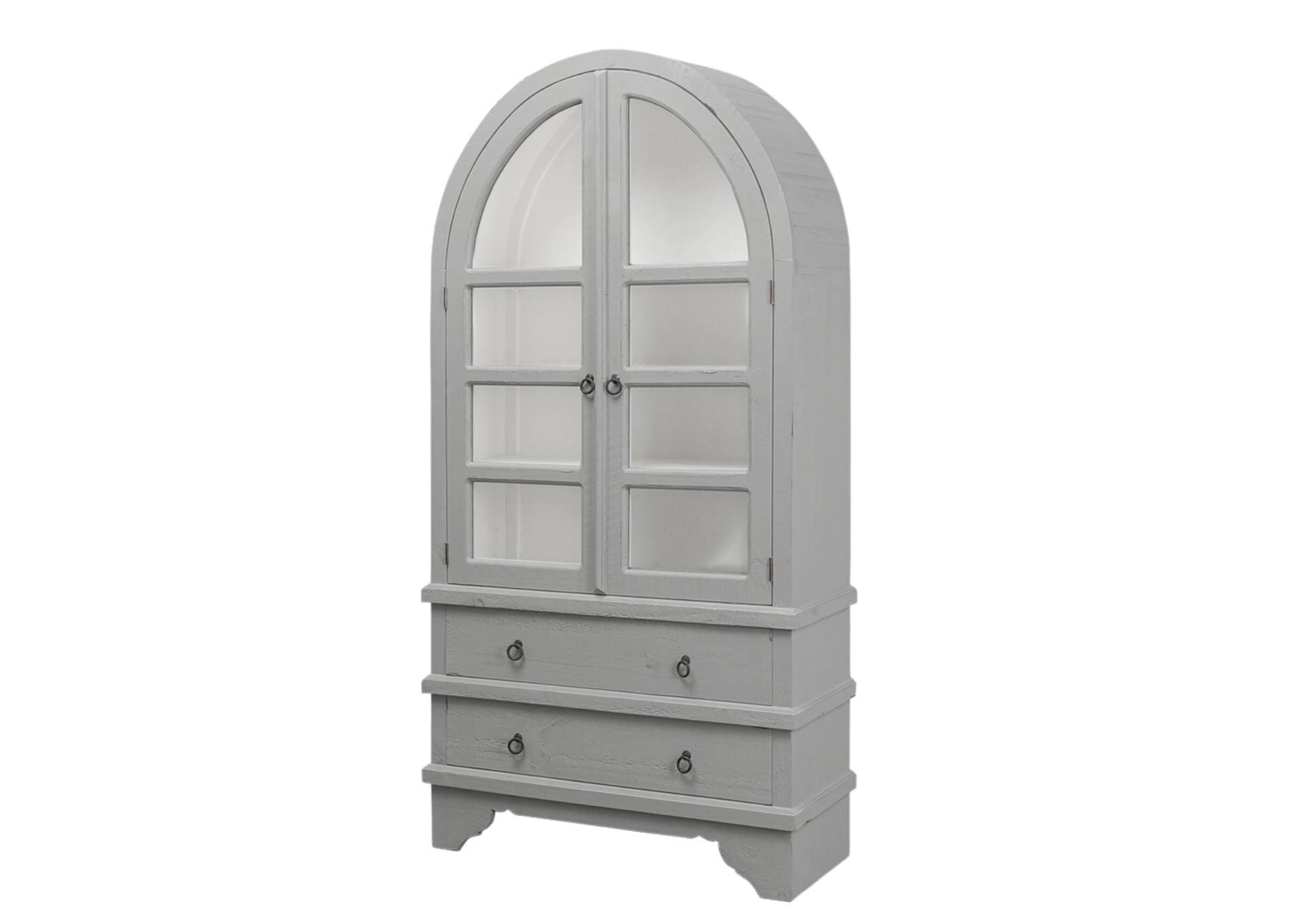 VITO GREY/WHITE DISPLAY CABINET,ARDENT HOME