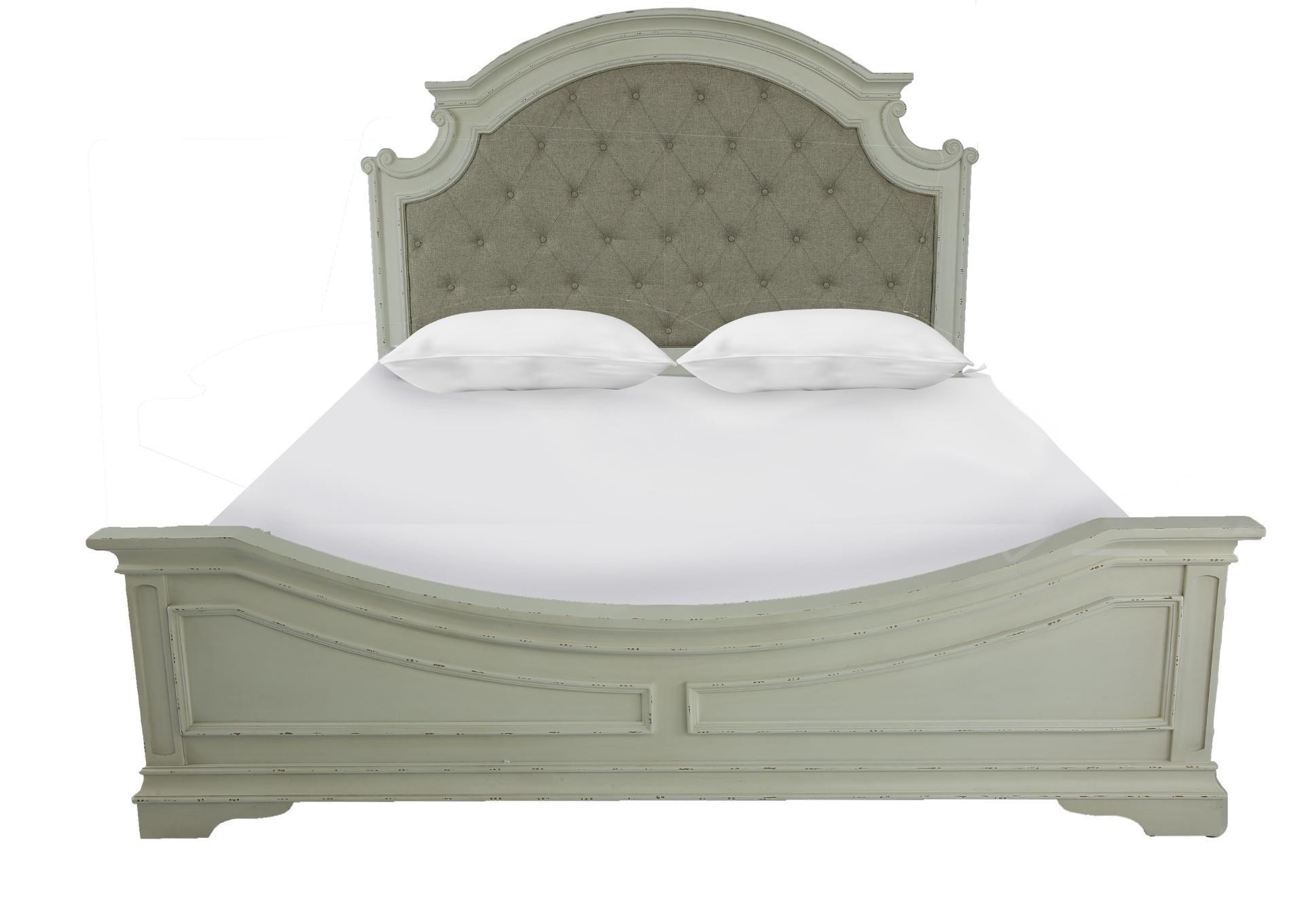 HAVEN WHITE QUEEN UPHOLSTERED BED,LIFESTYLE FURNITURE