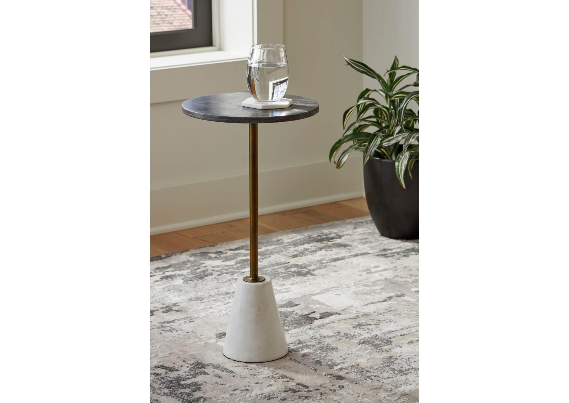 CARAMONT BLACK MARBLE TOP ACCENT TABLE,ASHLEY FURNITURE INC.