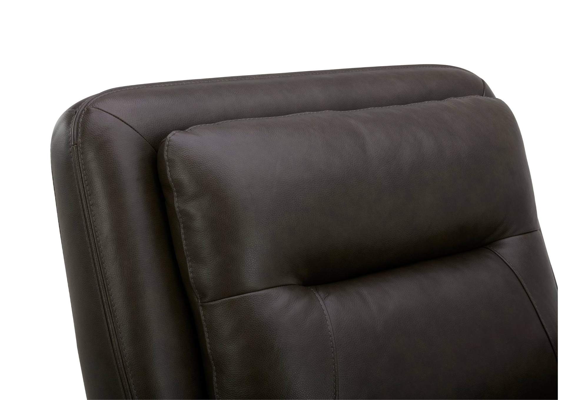 BROCKTON CHOCOLATE LEATHER 3P POWER RECLINER WITH POWER HEADREST AND LUMBAR,KUKA