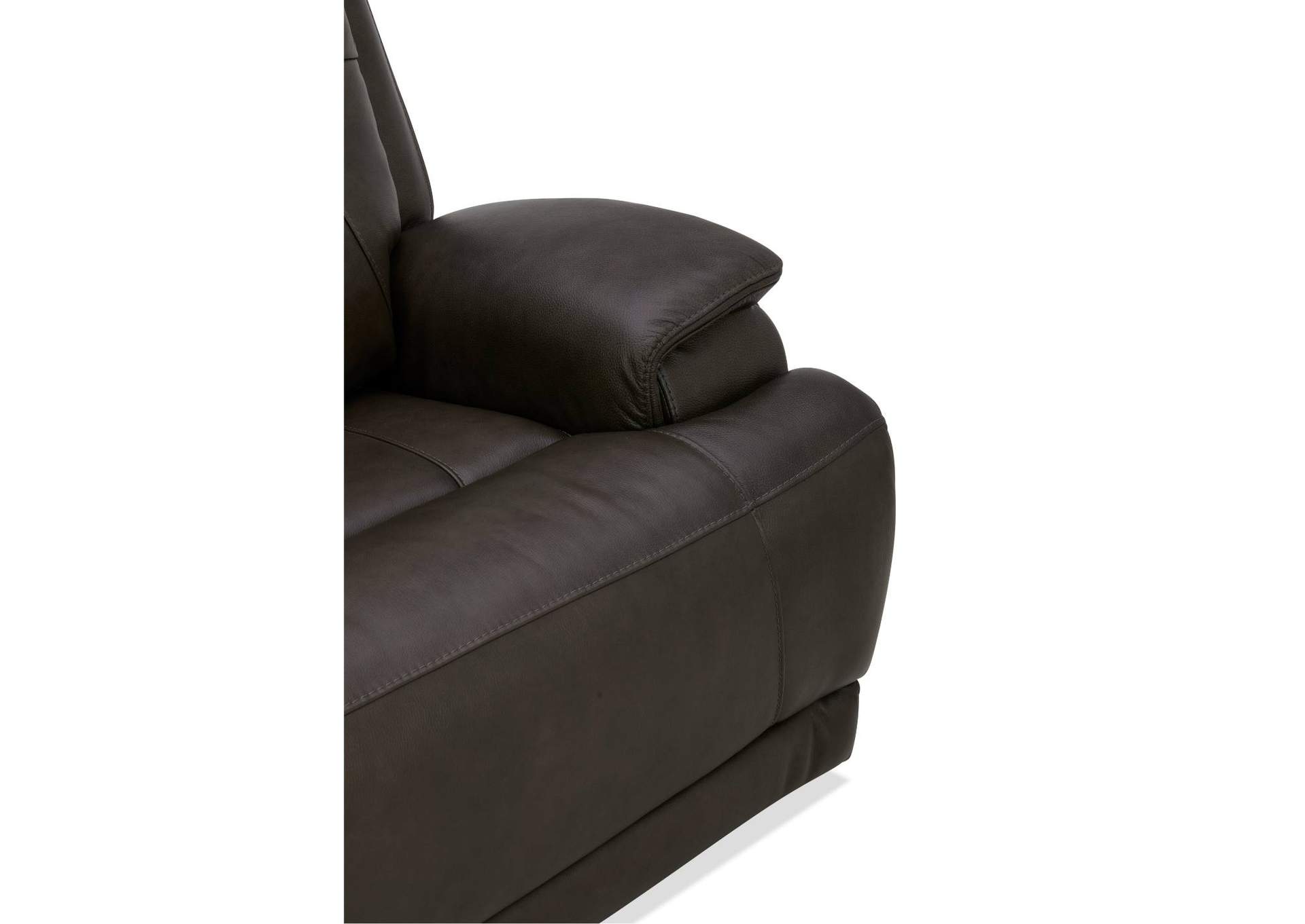 BROCKTON CHOCOLATE LEATHER 3P POWER RECLINER WITH POWER HEADREST AND LUMBAR,KUKA