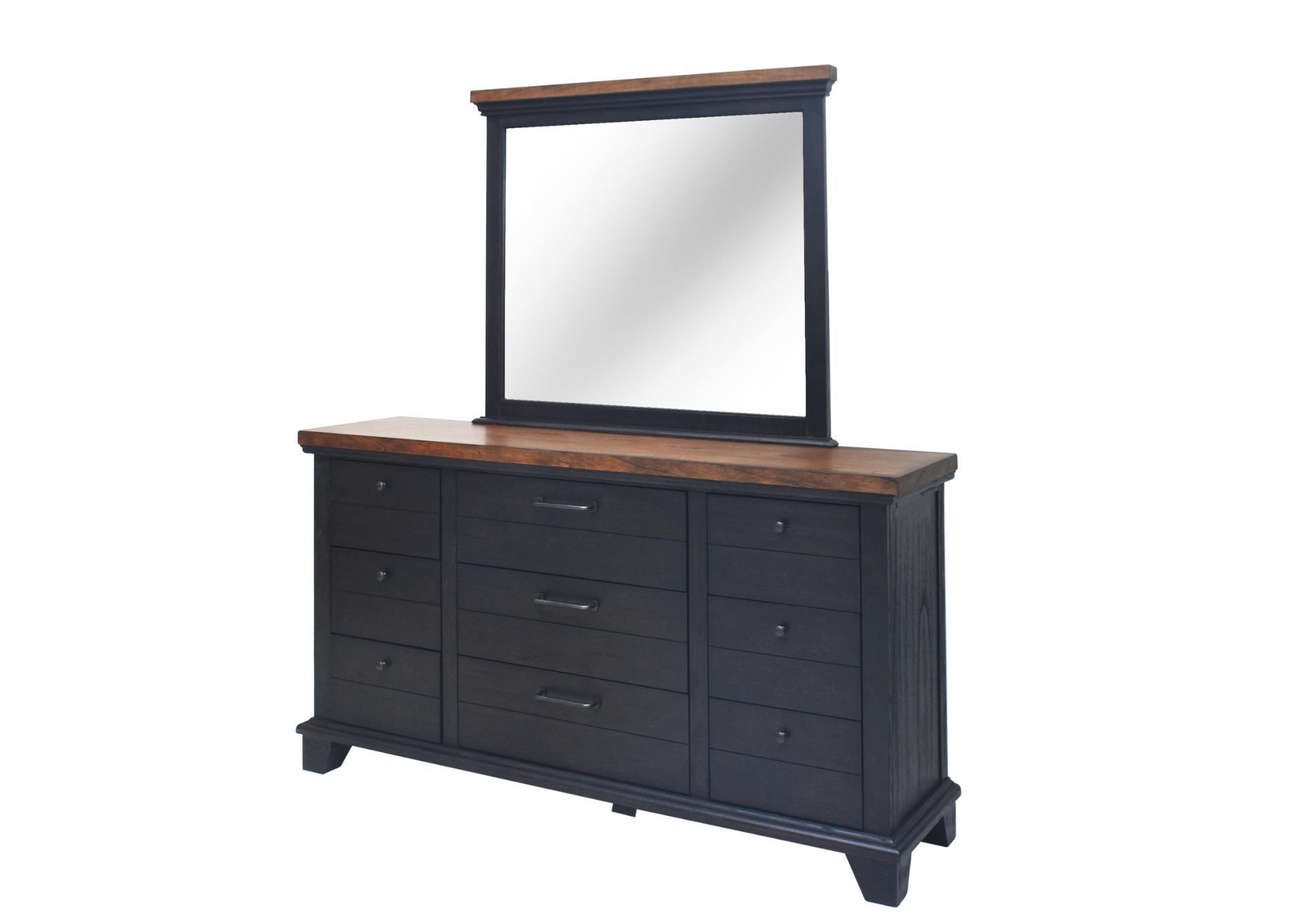 BEAR CREEK BROWN DRESSER AND MIRROR,STEVE SILVER COMPANY