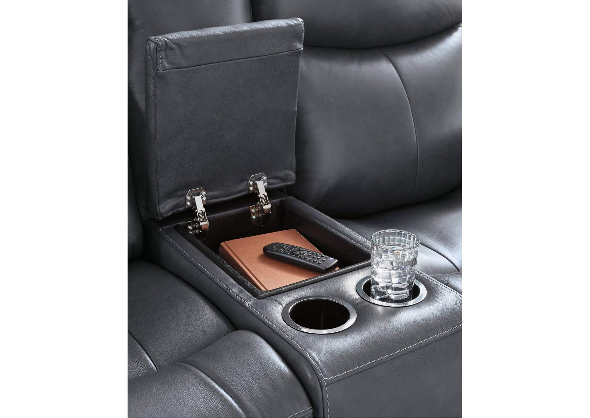MOMENTUM ADMIRAL LEATHER 2P POWER CONSOLE LOVESEAT,ASHLEY FURNITURE INC.