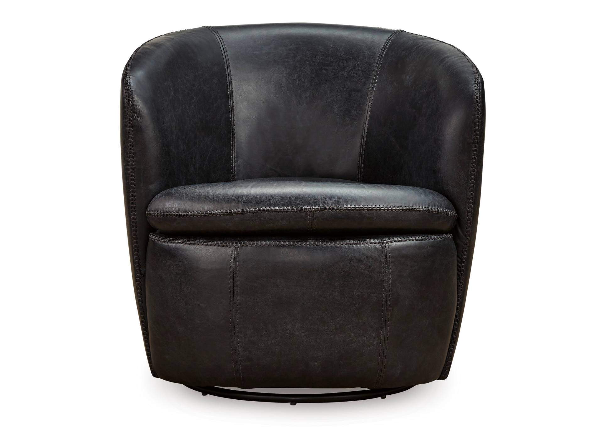 KIERREYS MIDNIGHT 100% LEATHER SWIVEL CHAIR,ASHLEY FURNITURE INC.