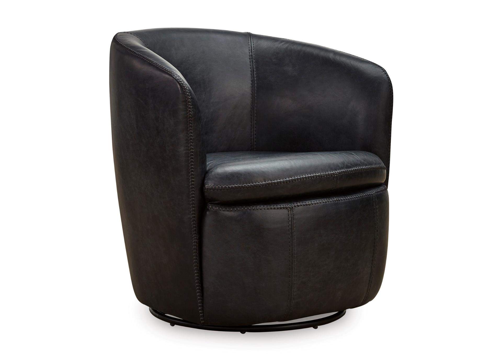 KIERREYS MIDNIGHT 100% LEATHER SWIVEL CHAIR,ASHLEY FURNITURE INC.