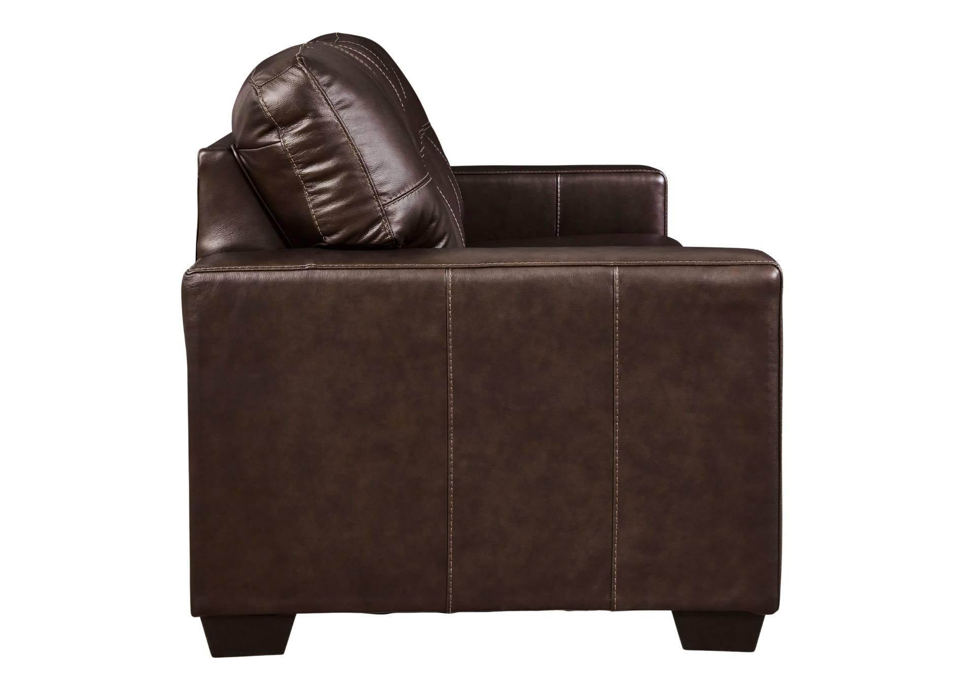 SANTORINE DARK BROWN LEATHER SOFA,ASHLEY FURNITURE INC.