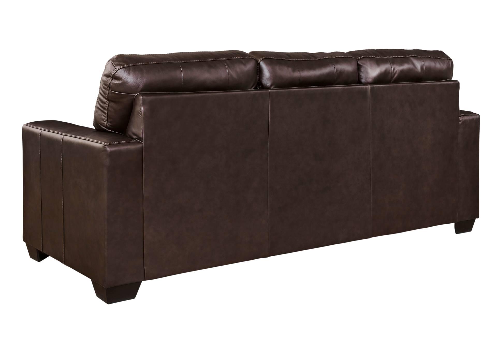 SANTORINE DARK BROWN LEATHER SOFA,ASHLEY FURNITURE INC.