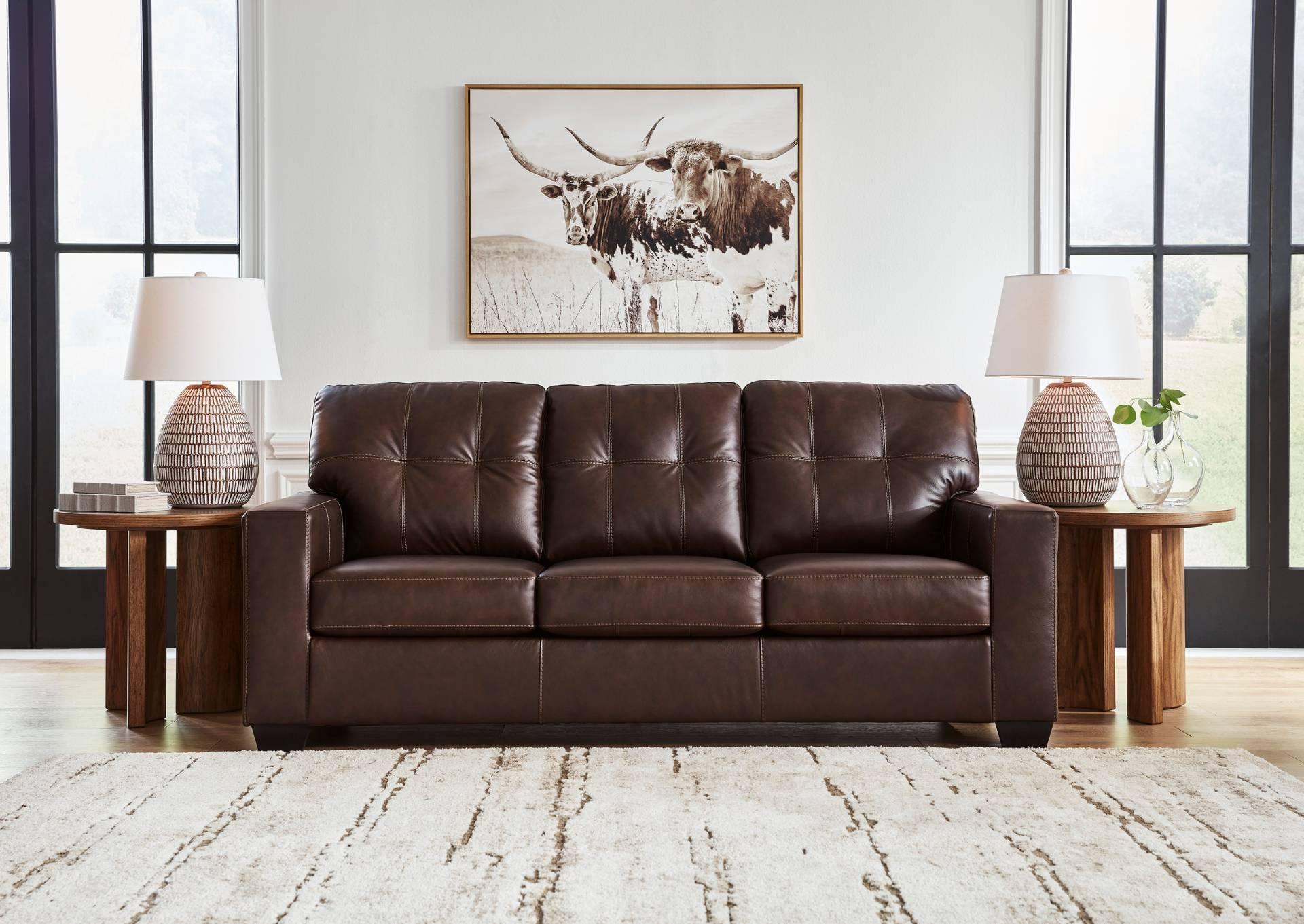 SANTORINE DARK BROWN LEATHER SOFA,ASHLEY FURNITURE INC.