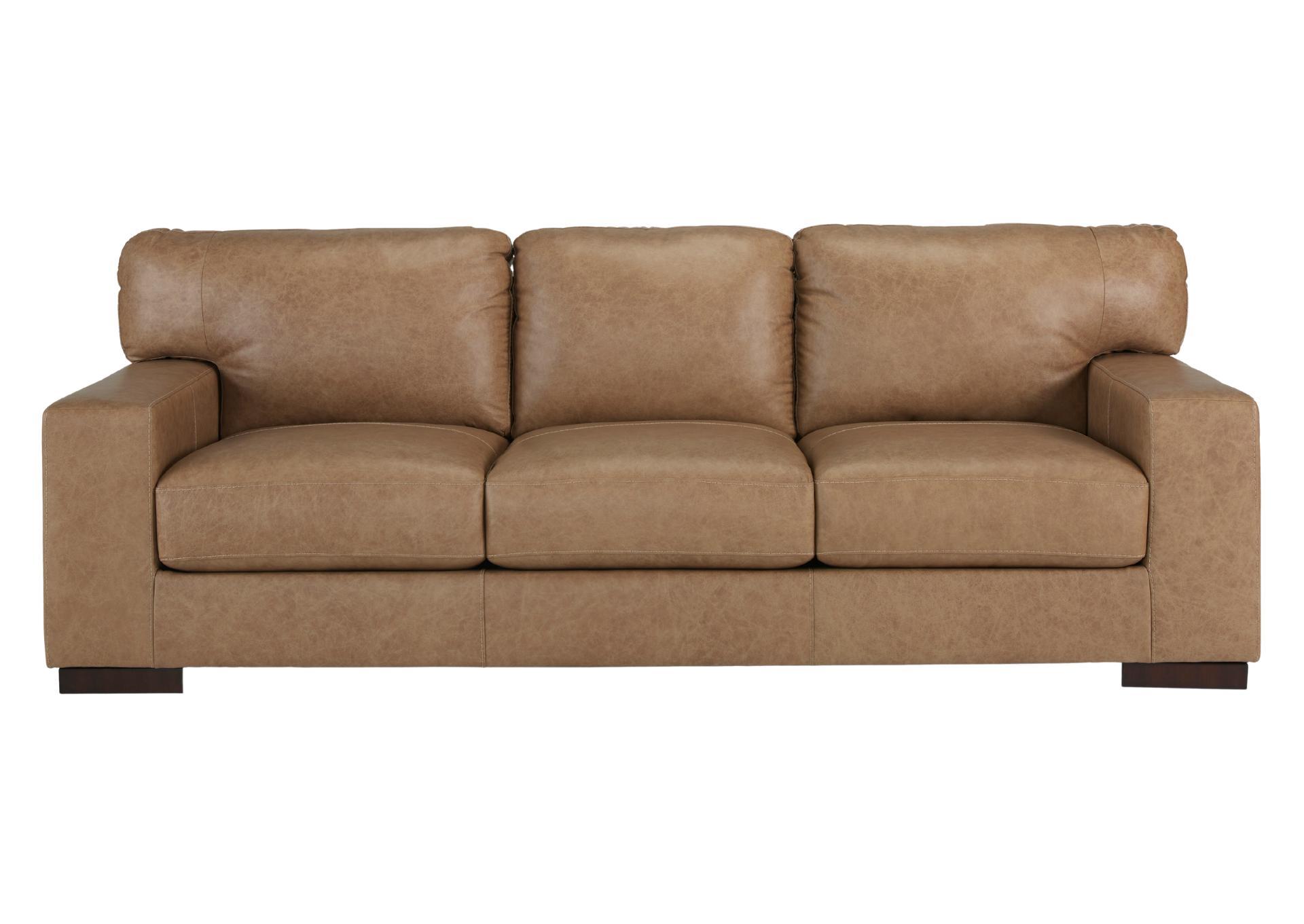 LOMBARDIA TUMBLEWEED LEATHER SOFA,ASHLEY FURNITURE INC.